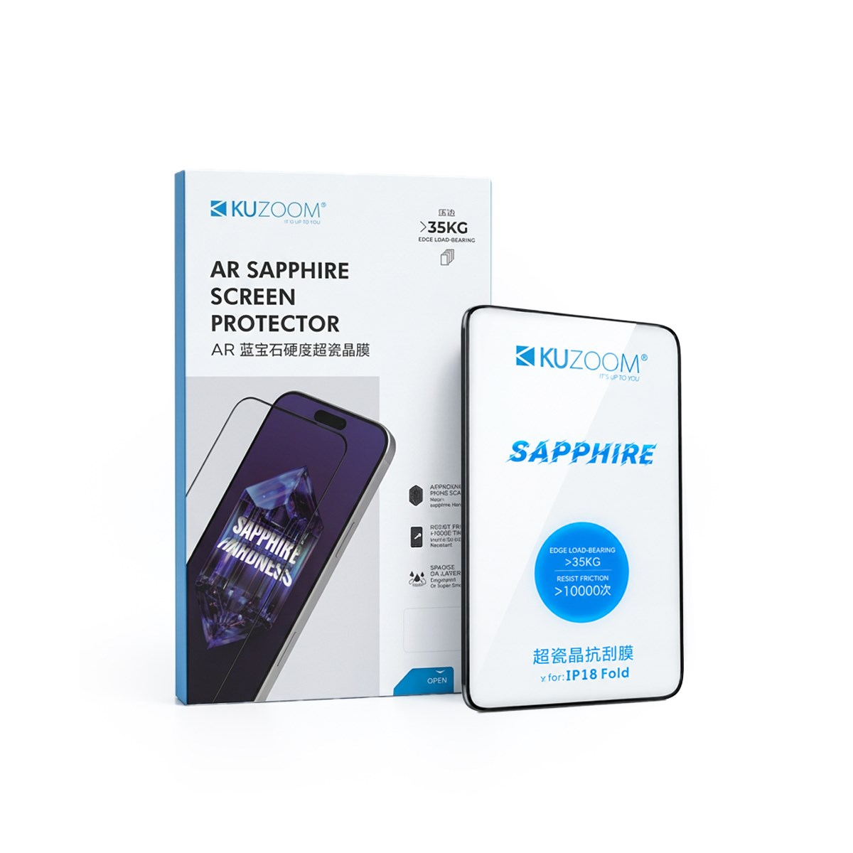 KUZOOM iPhone Duo Uyumlu AR Sapphire Cam Ekran Koruyucu