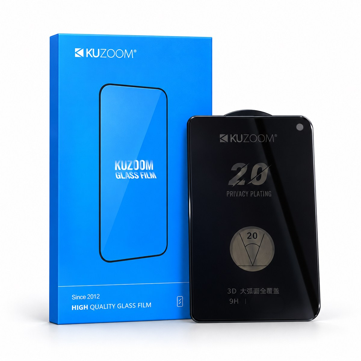 KUZOOM Kuzoom iPhone Duo Uyumlu 20° Anti-Peep Toz Korumalı Hayalet Ekran Koruyucu