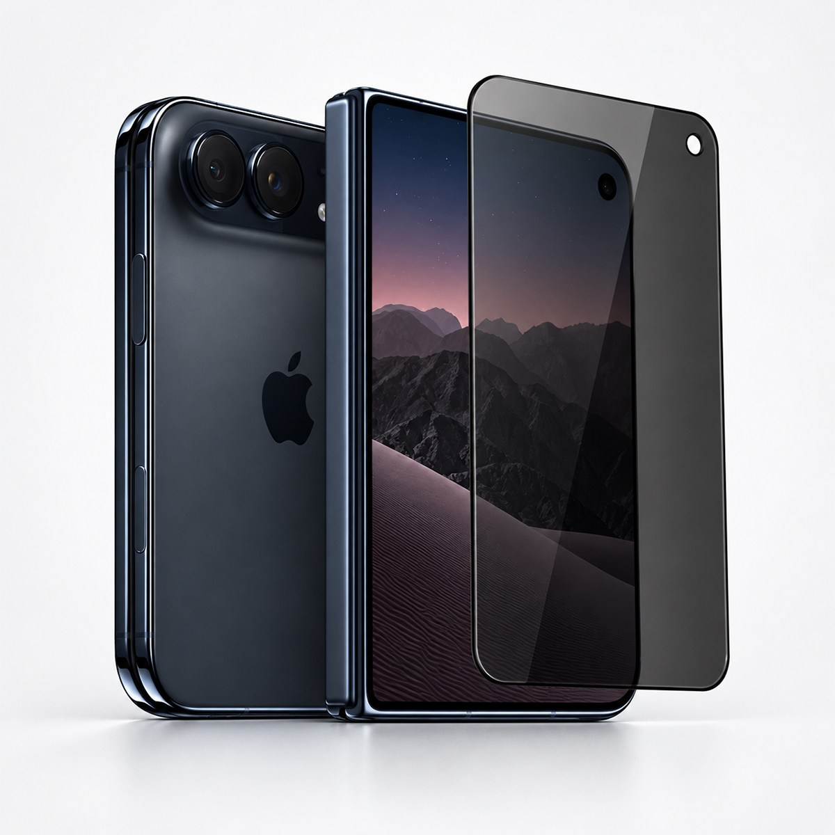 KUZOOM Kuzoom iPhone Duo Uyumlu 20° Anti-Peep Toz Korumalı Hayalet Ekran Koruyucu