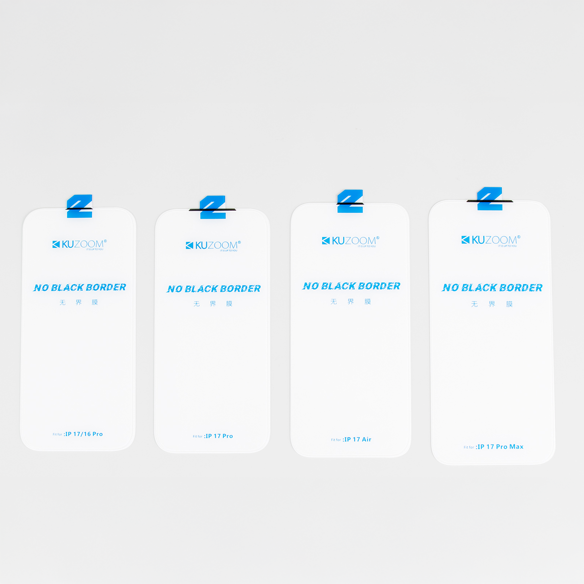 KUZOOM No Black Border iPhone 17 Air Uyumlu Kenarları Full Çıtasız Temperli Cam Ekran Koruyucu