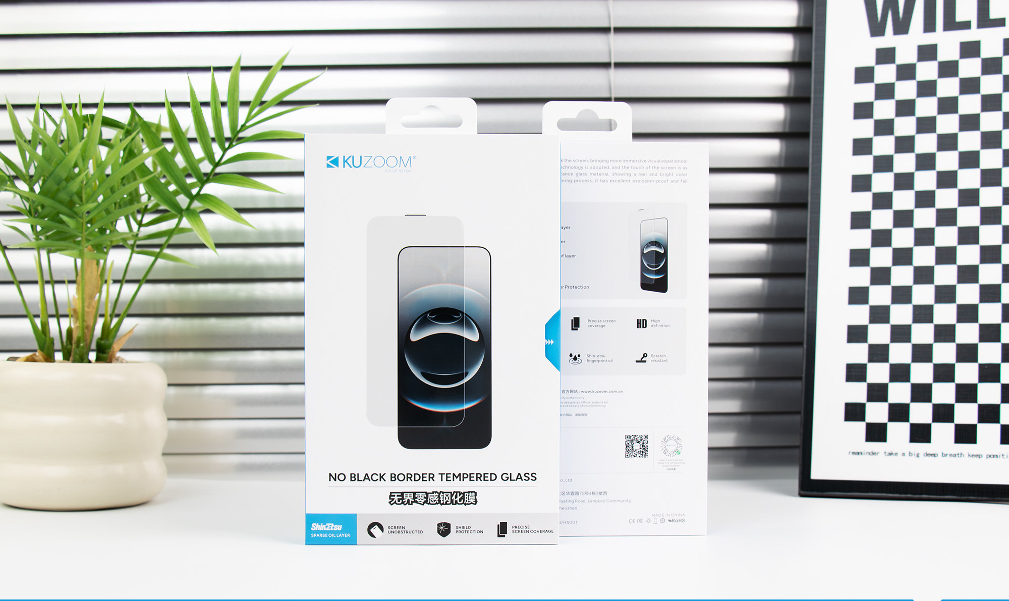 KUZOOM No Black Border iPhone 17 Uyumlu Kenarları Full Çıtasız Temperli Cam Ekran Koruyucu