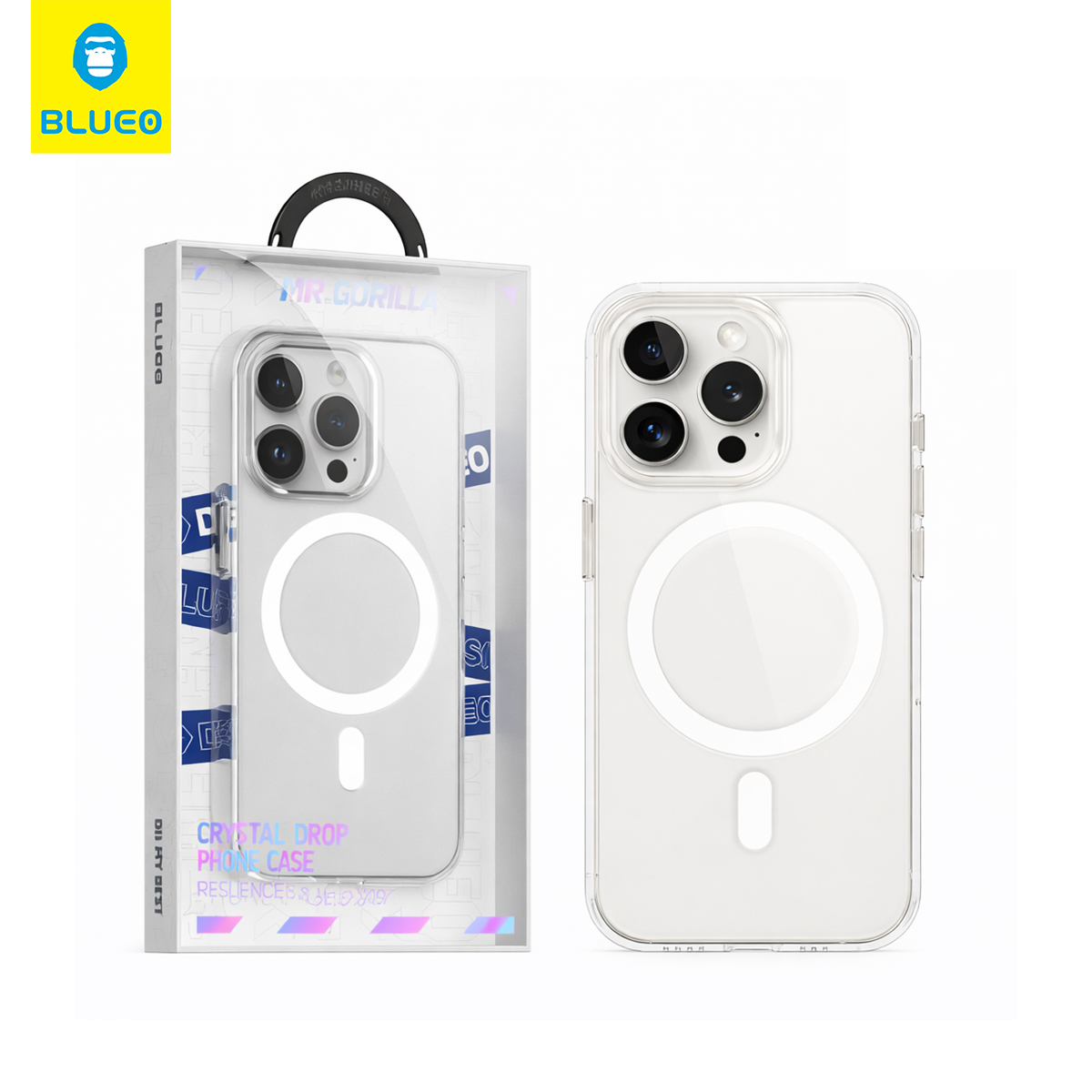 MOPAL B Crystal Drop Resistance iPhone 16 Pro Max Uyumlu Parmak izi Bırakmayan MagSafe Kılıf