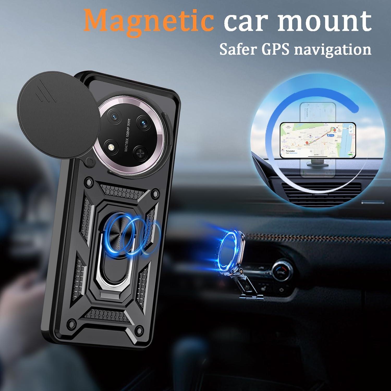 MOPAL Honor Magic 7 Lite Stand Özellikli Sürgülü Darbelere Dayanıklı Slide Silikon Kılıf