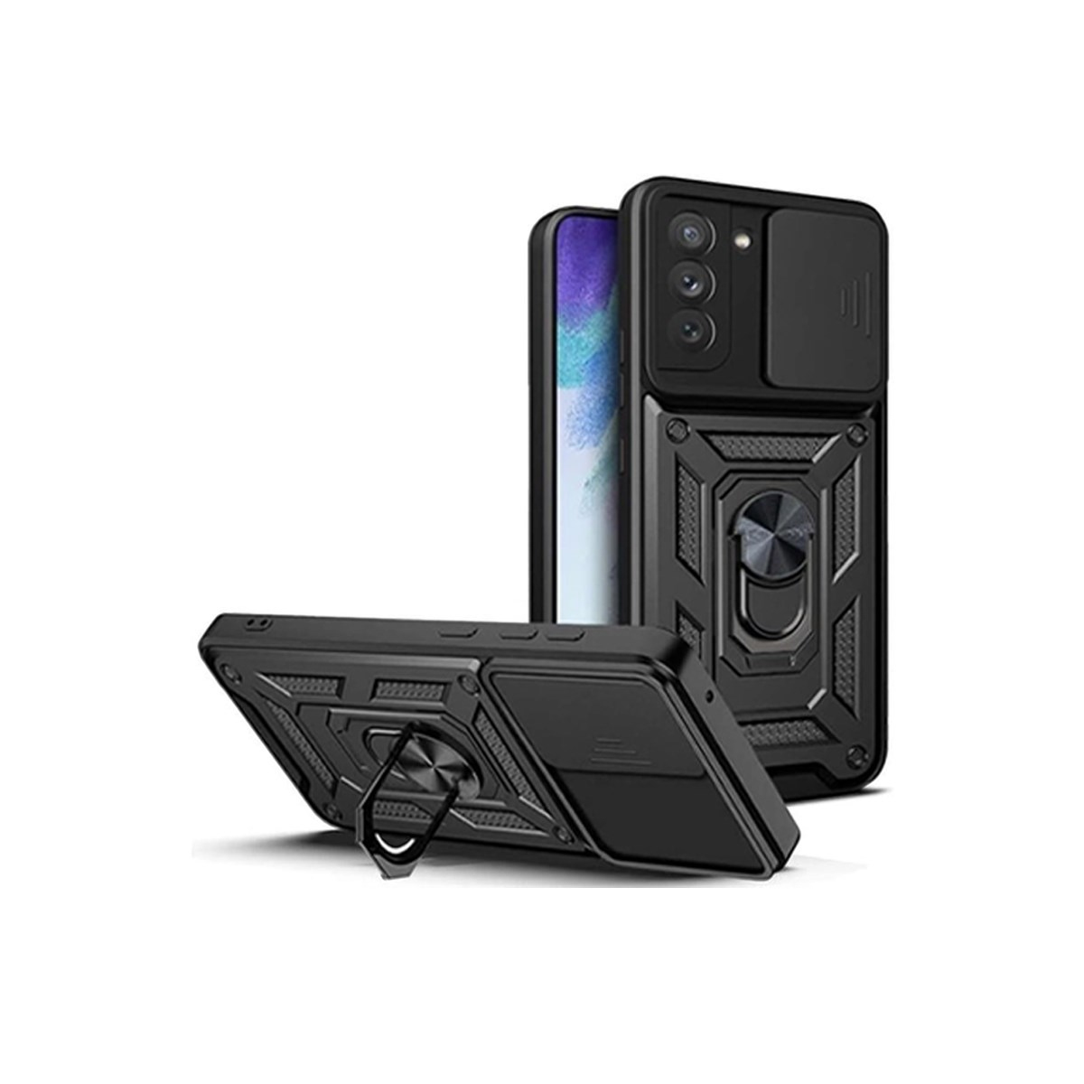 MOPAL İnfinix Note 50 Pro Plus Stand Özellikli Sürgülü Darbelere Dayanıklı Slide Silikon Kılıf