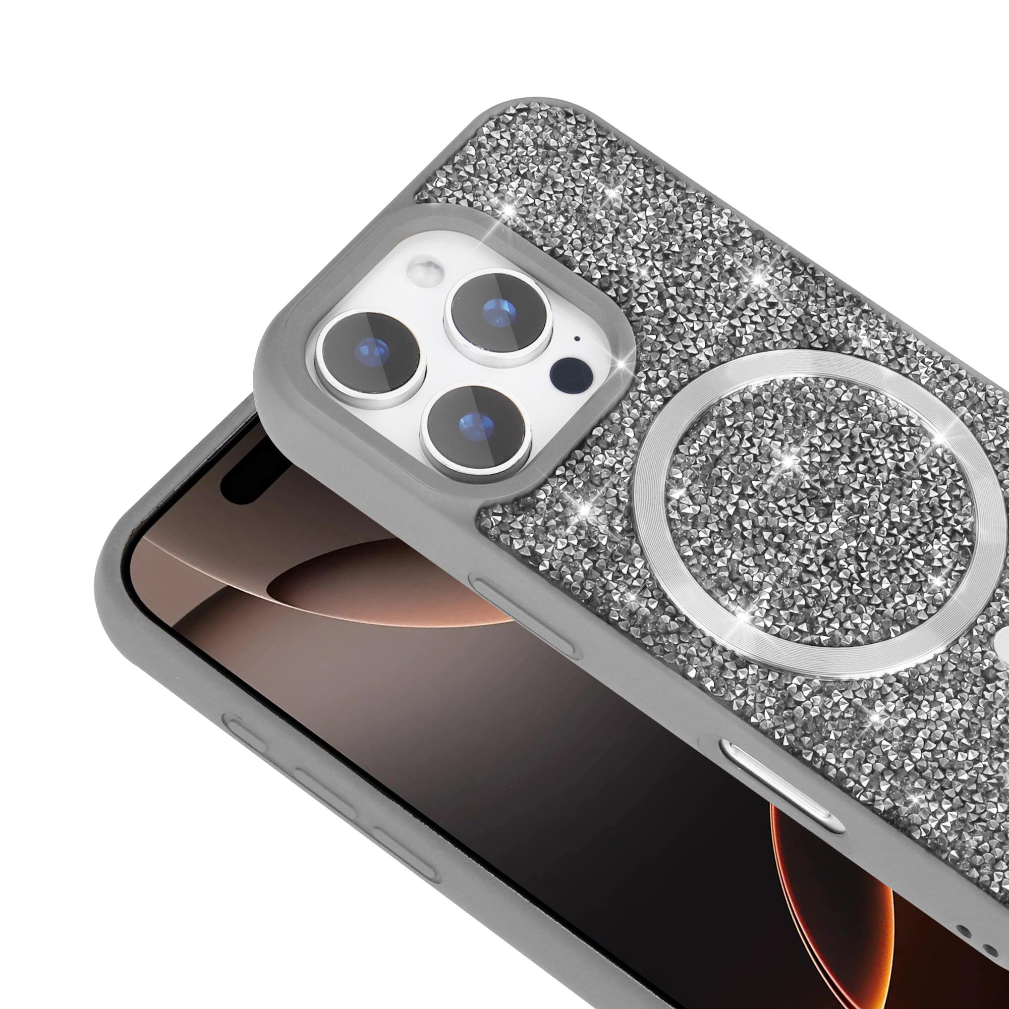 MOPAL iPhone 11 MagSafe Özellikli Taş Kabartmalı Lime Silikon Kılıf