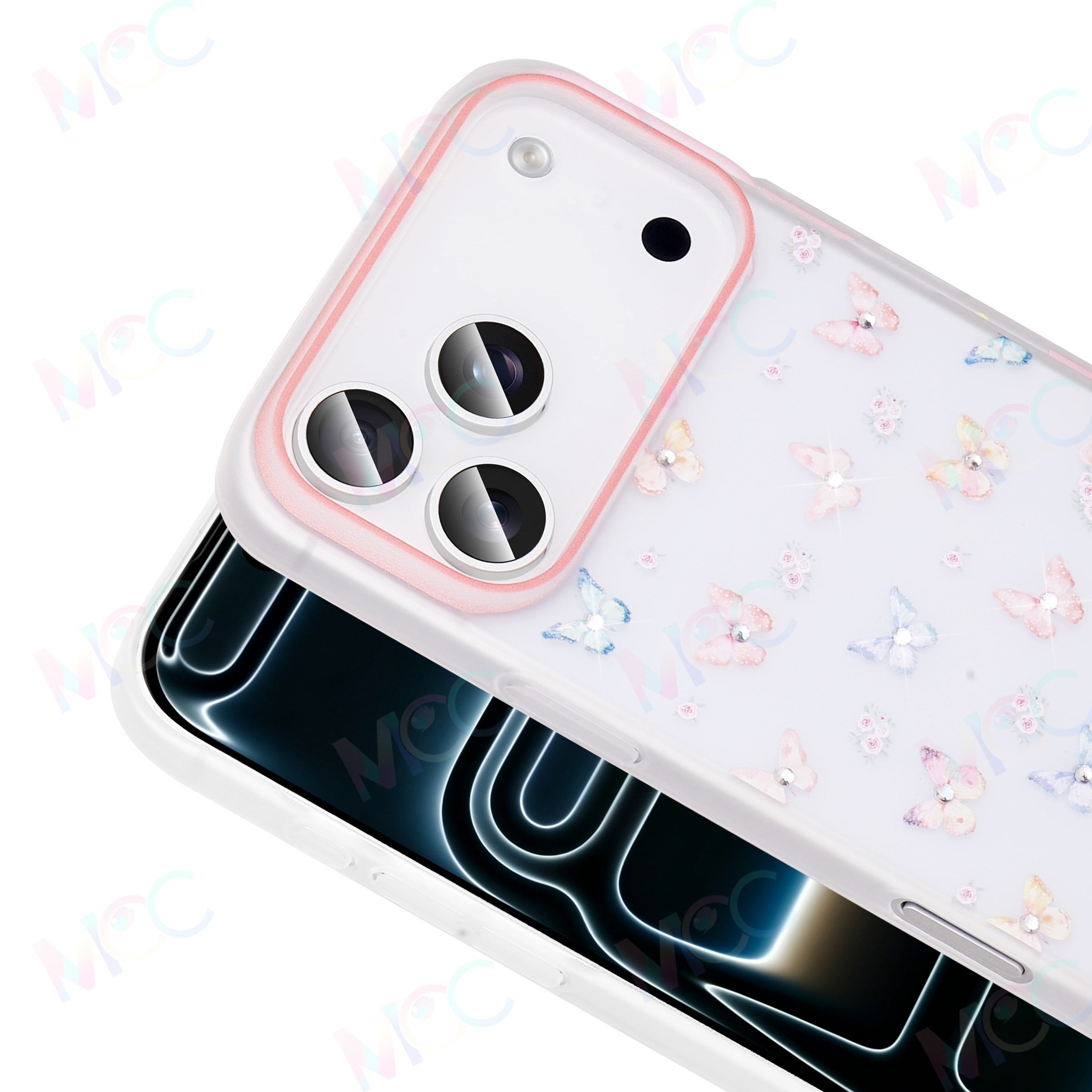 MOPAL iPhone 11 Uyumlu Taş İşlemeli Desenli Mat Yaz Silikon Telefon Kılıfı