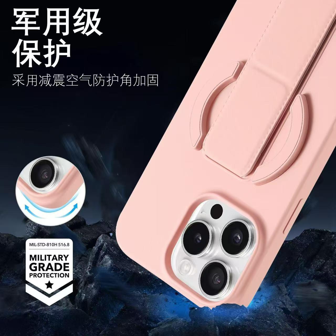 MOPAL iPhone 12 Uyumlu MagSafe Özellikli Standlı Track Silikon Kılıf