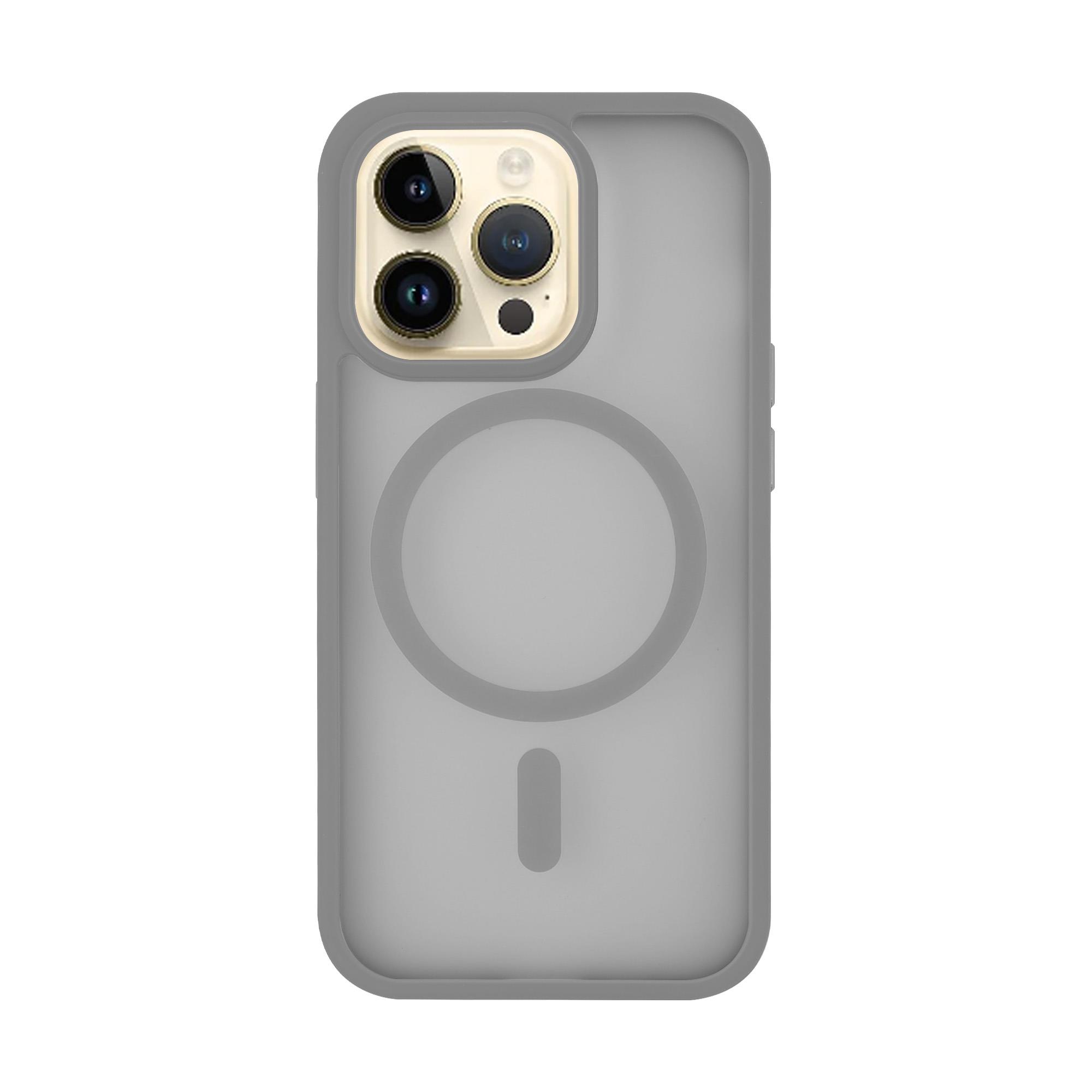 MOPAL iPhone 13 Pro Max Uyumlu MagSafe Özellikli Kenarları Plastik Rot Silikon Kılıf