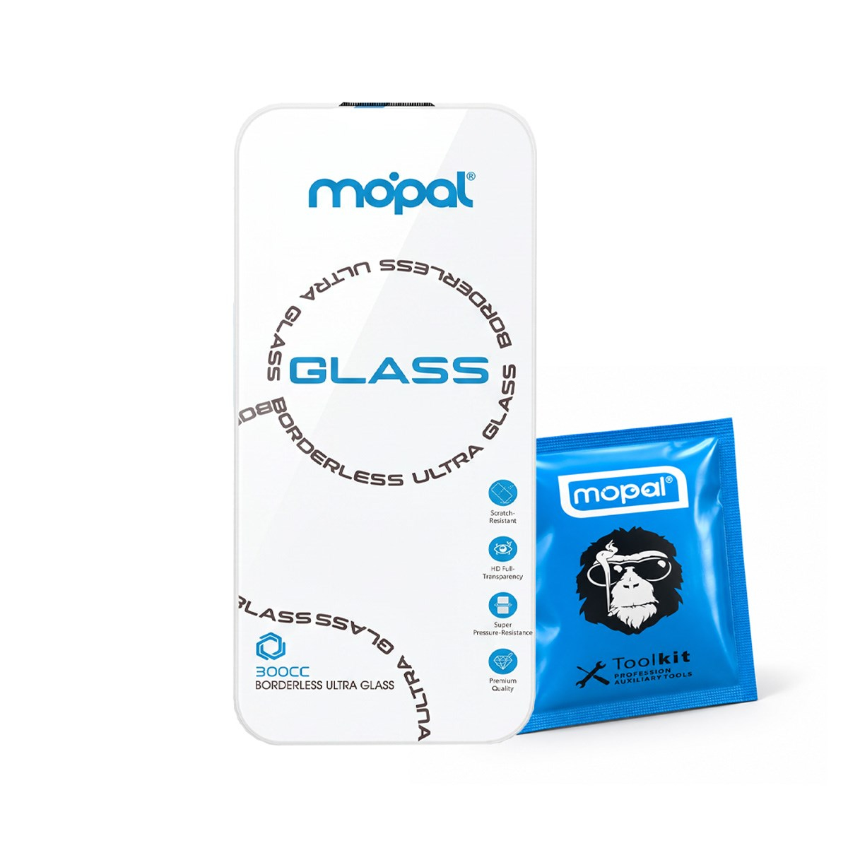 MOPAL iPhone 13/14/16E/17E Uyumlu No Black Border Kavisli Şeffaf Telefon Ekran Koruyucu