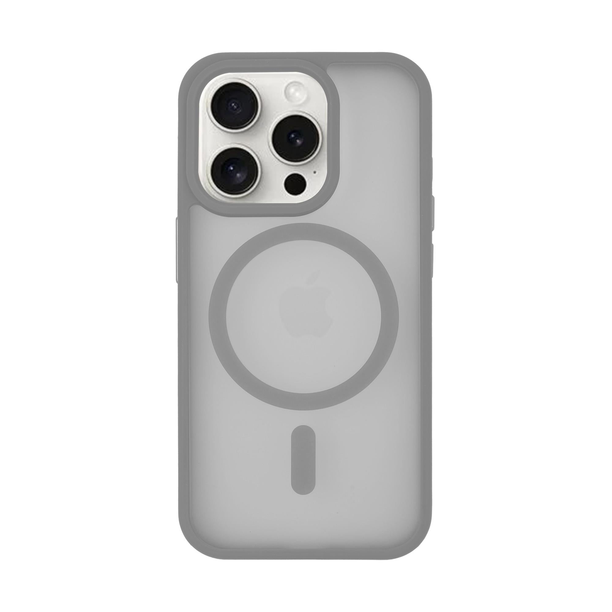 MOPAL iPhone 14 Pro Max Uyumlu MagSafe Özellikli Kenarları Plastik Rot Silikon Kılıf