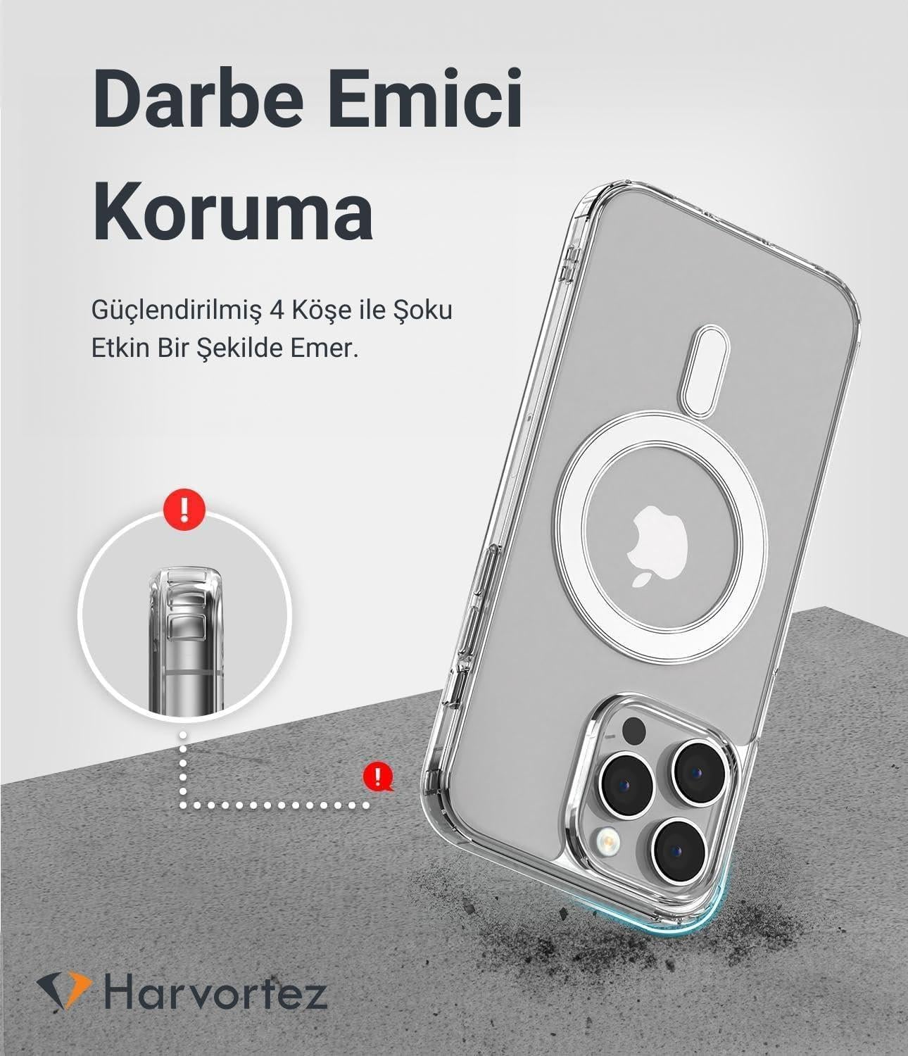 MOPAL iPhone 15 MagSafe Özellikli Şeffaf IQ Silikon Kılıf