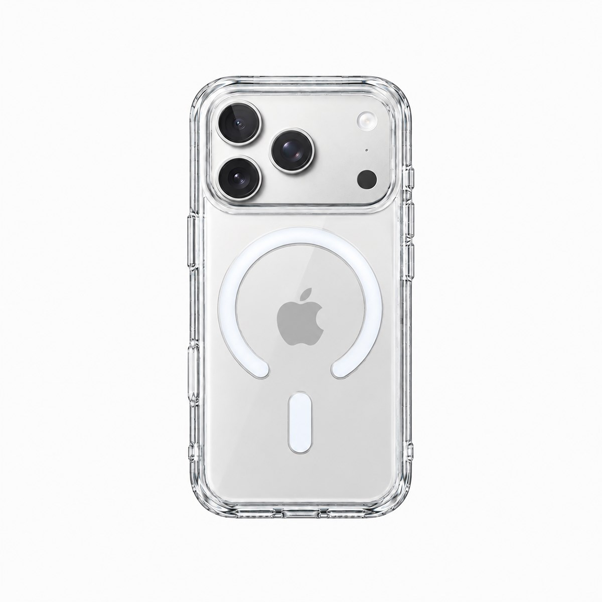 MOPAL iPhone 15 Uyumlu MagSafe Özellikli Şeffaf MagSafe Animasyonlu Kutulu Digi Telefon Kılıfı