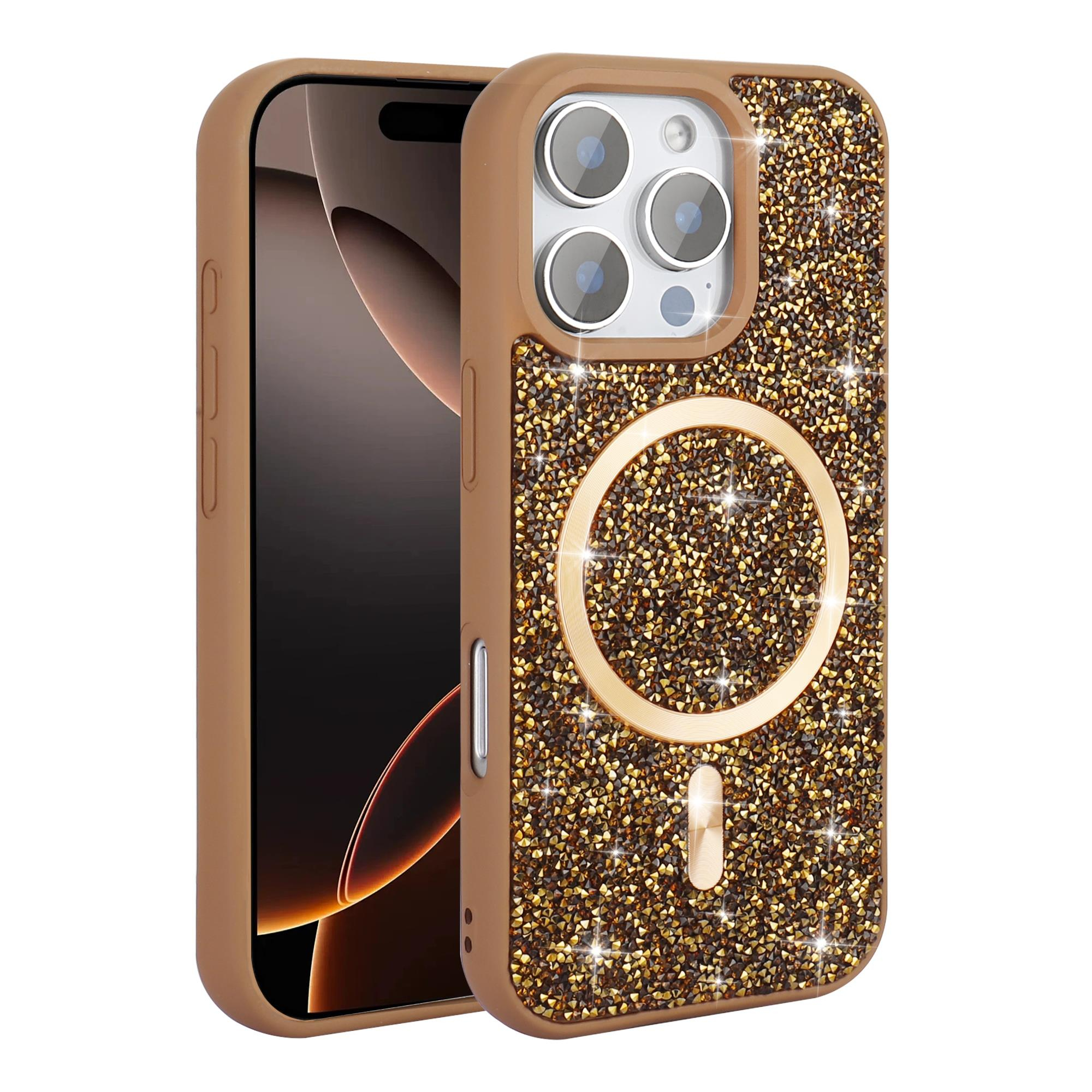 MOPAL iPhone 16 Pro Max MagSafe Özellikli Taş Kabartmalı Lime Silikon Kılıf