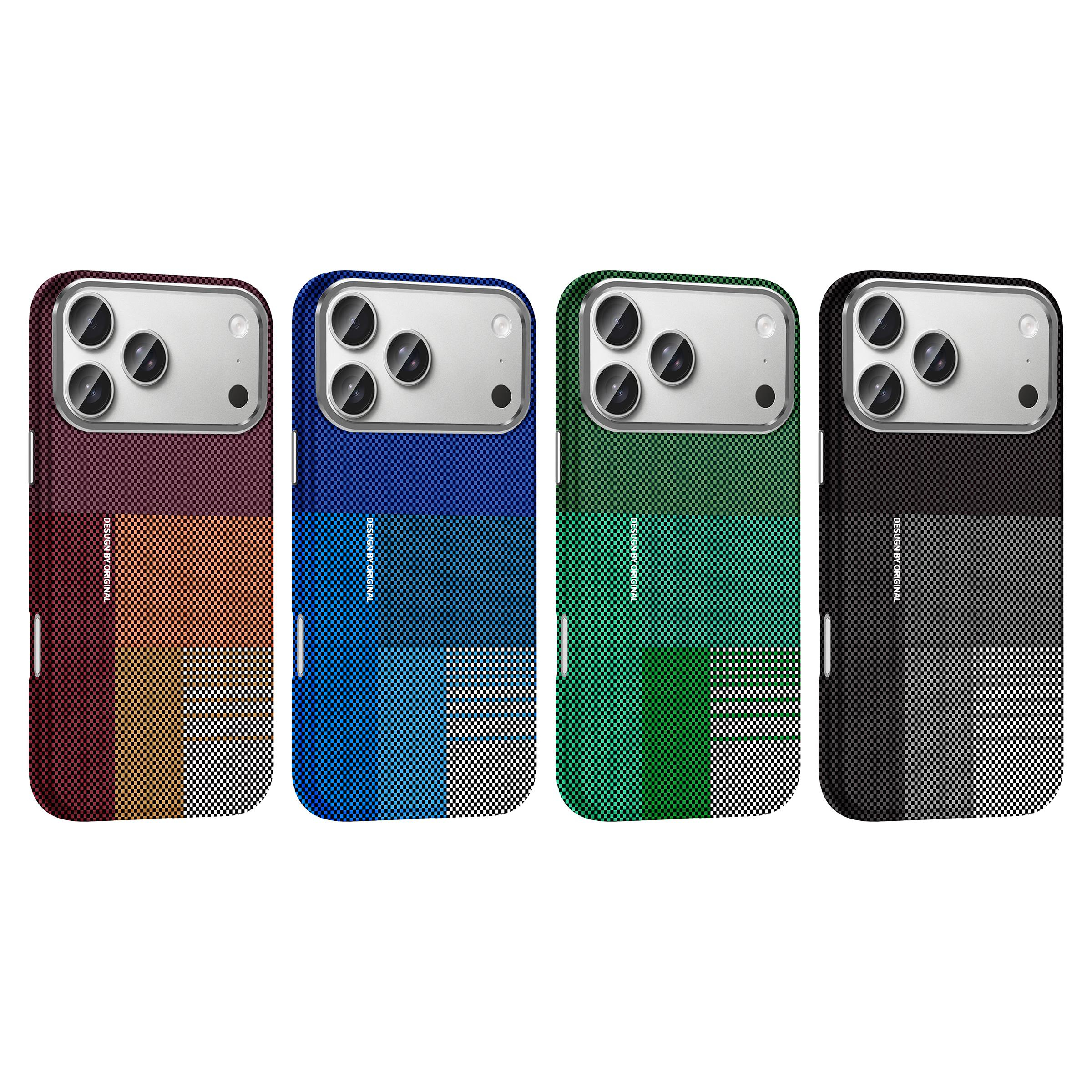 MOPAL iPhone 16 Pro Max Uyumlu MagSafe Özellikli Desenli Karbon Regi Kılıf