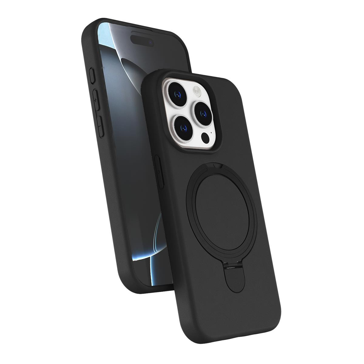 MOPAL iPhone 16 Pro Uyumlu MagSafe ve Stand Özellikli Plastik Revo Telefon Kılıfı