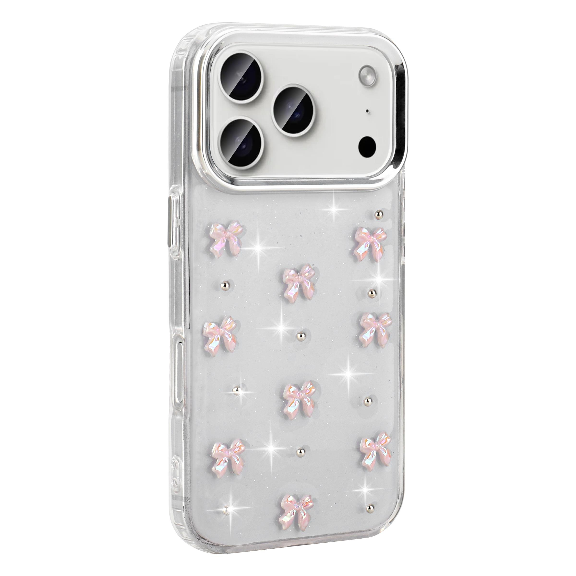 MOPAL iPhone 17 Air Kabartma Desenli Fiyonk Silikon Kılıf