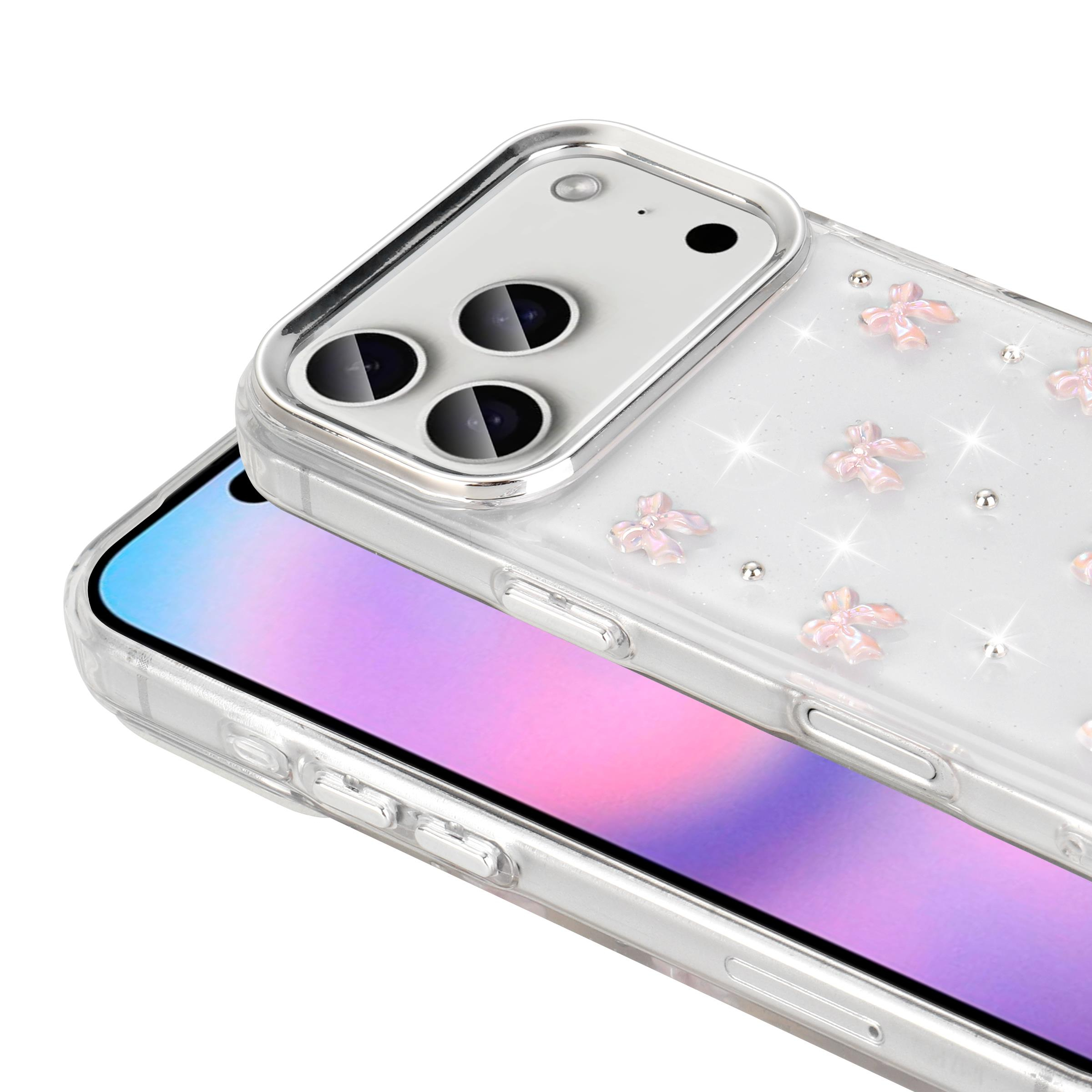 MOPAL iPhone 17 Air Kabartma Desenli Fiyonk Silikon Kılıf