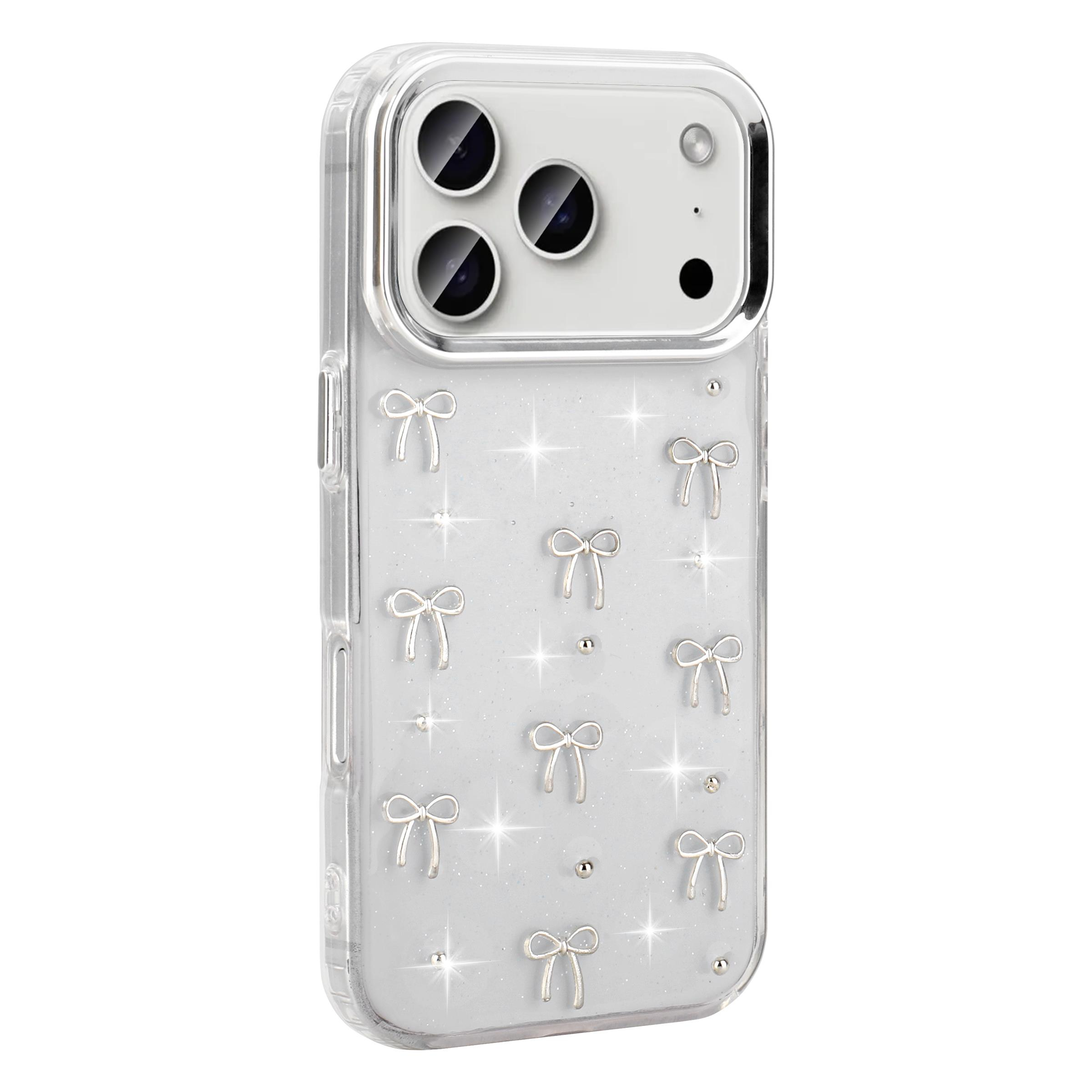 MOPAL iPhone 17 Air Kabartma Desenli Fiyonk Silikon Kılıf