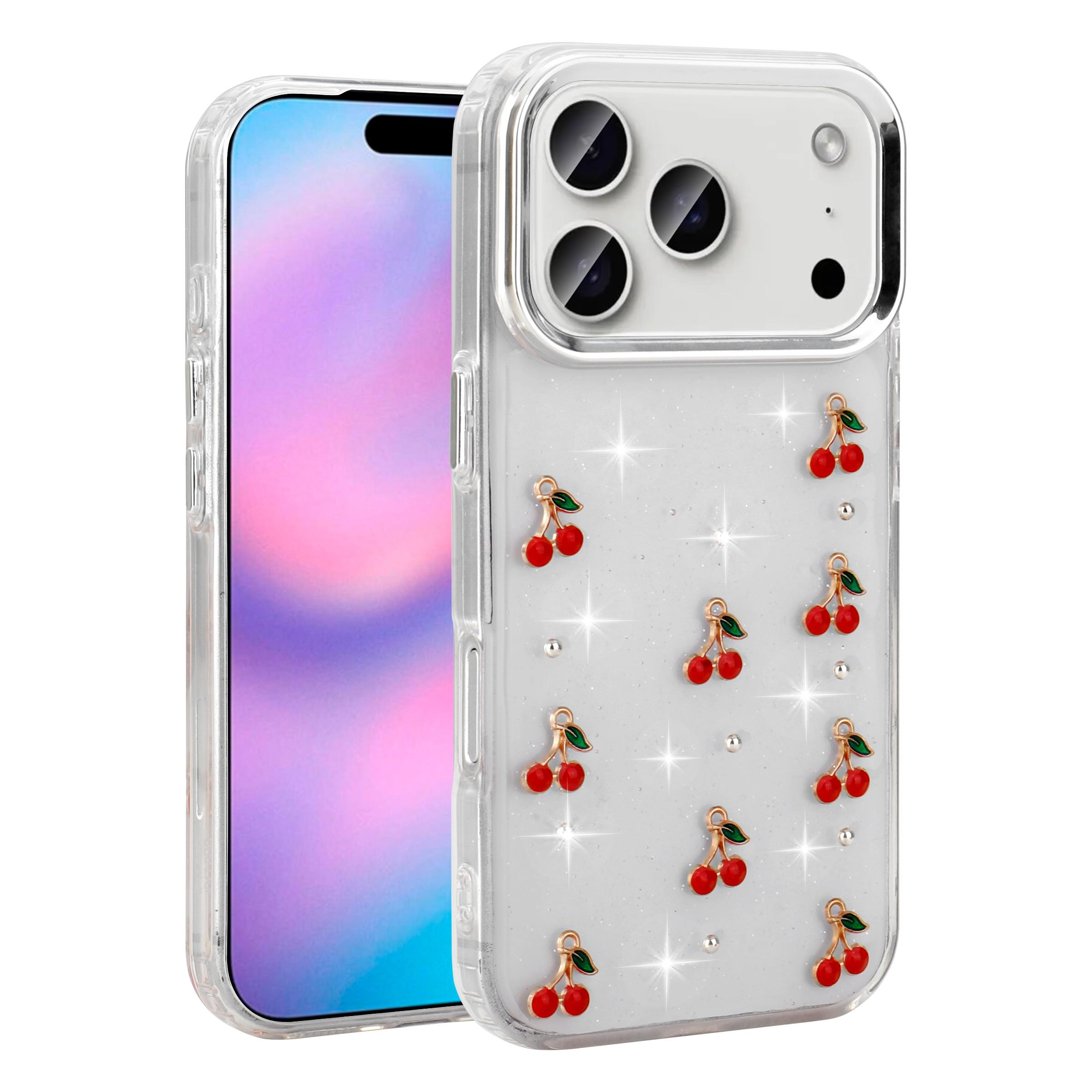 MOPAL iPhone 17 Air Kabartma Desenli Fiyonk Silikon Kılıf