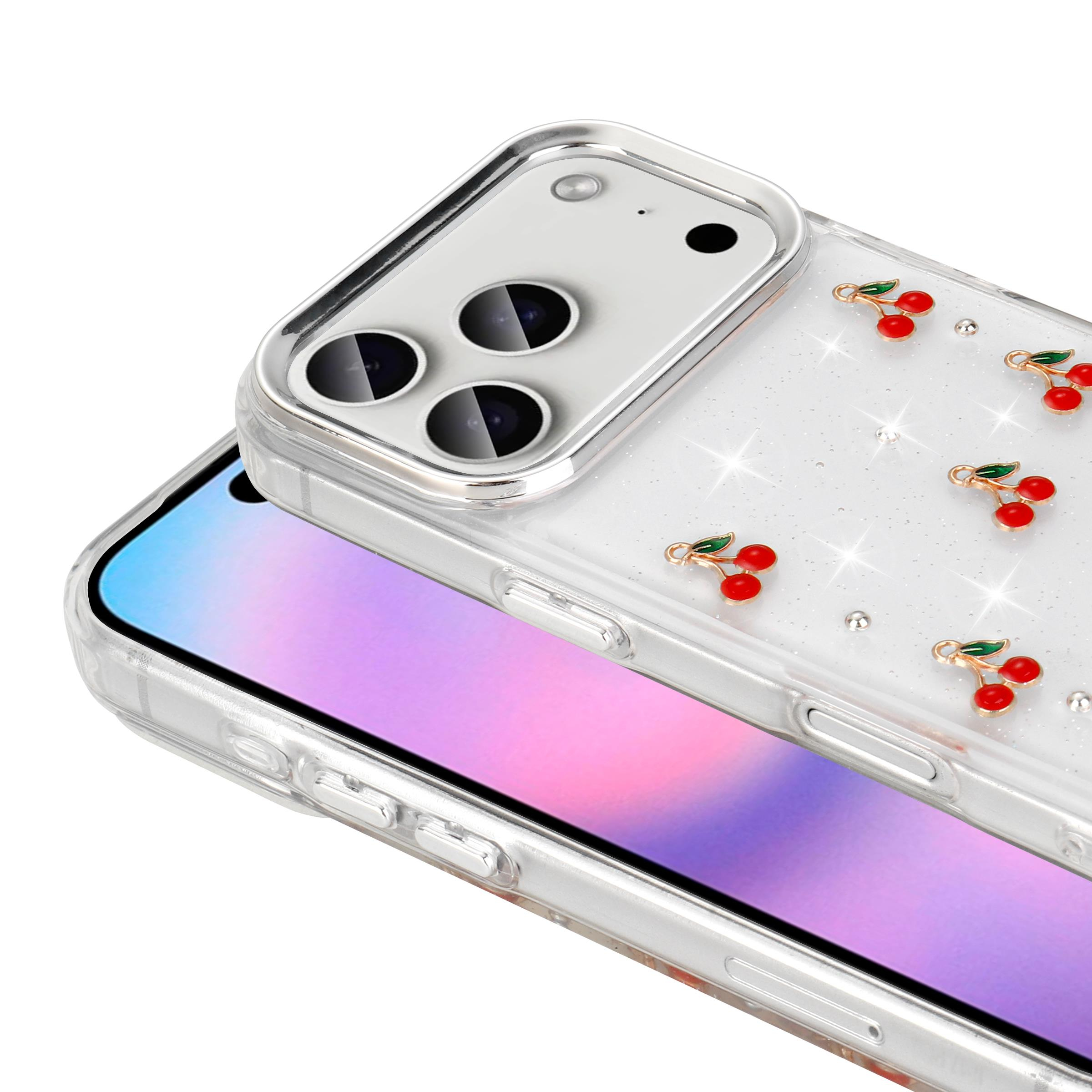 MOPAL iPhone 17 Air Kabartma Desenli Fiyonk Silikon Kılıf