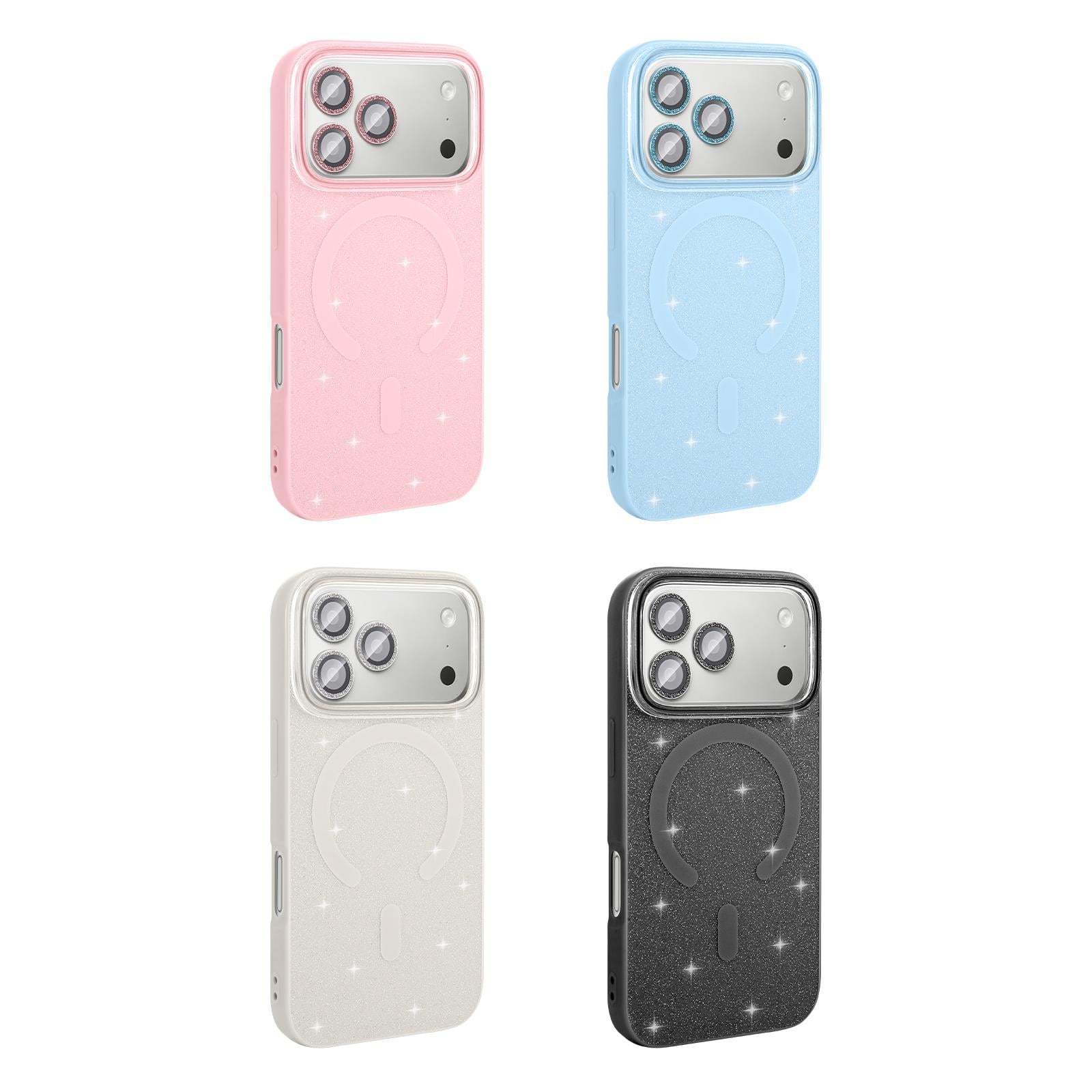 MOPAL iPhone 17 Pro MagSafe Uyumlu Lens Koruma Camı Hediyeli Simli Kutup Silikon Kılıf