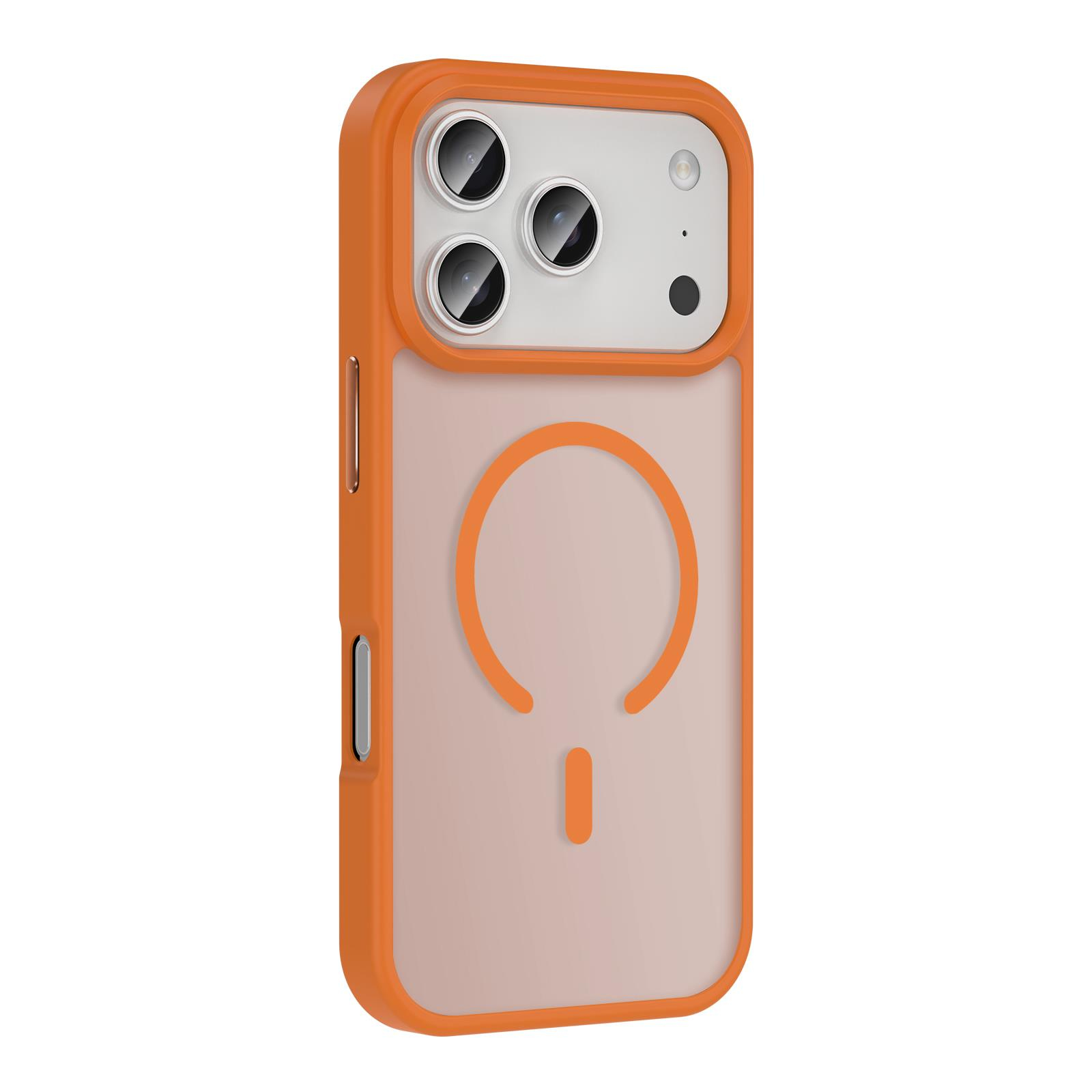 MOPAL iPhone 17 Pro Max Uyumlu MagSafe Özellikli Kenarları Plastik Rot Silikon Kılıf