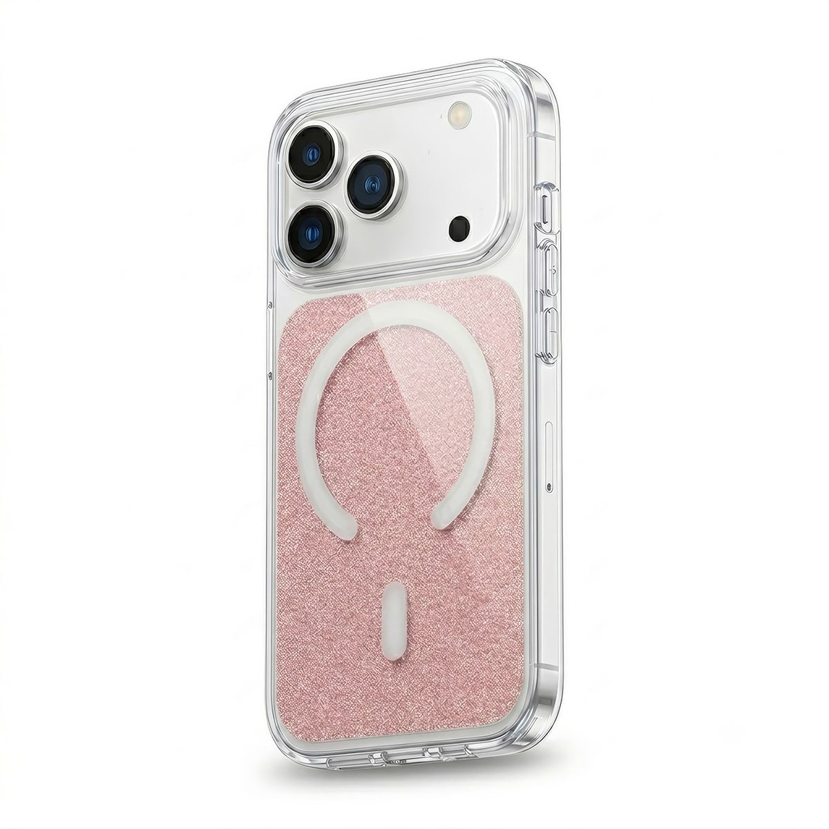 MOPAL iPhone 17 Pro Max Uyumlu MagSafe Özellikli Şeffaf Sim Detaylı Kutulu Metal Tuşlu Sim Telefon Kılıfı