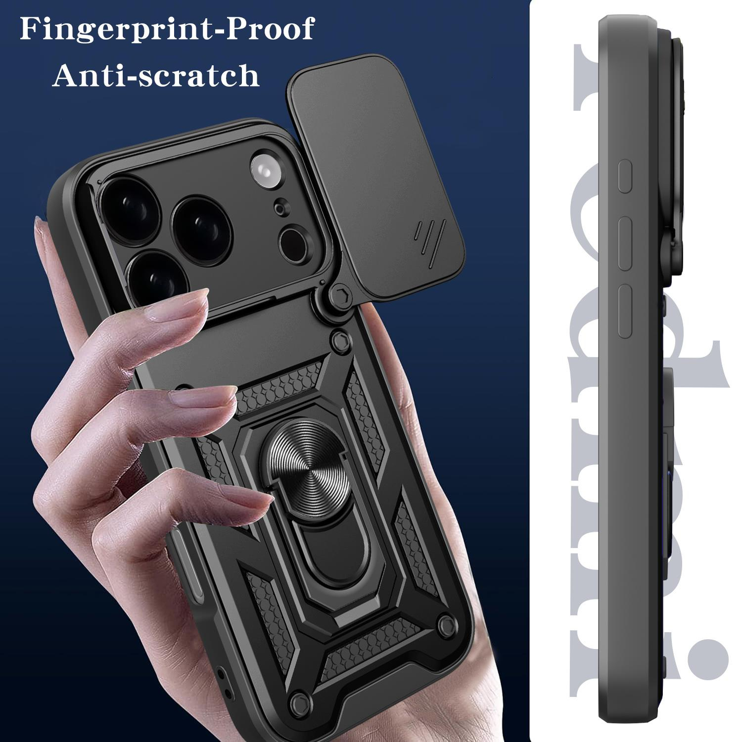 MOPAL iPhone 17 Pro Stand Özellikli Sürgülü Darbelere Dayanıklı Slide Silikon Kılıf