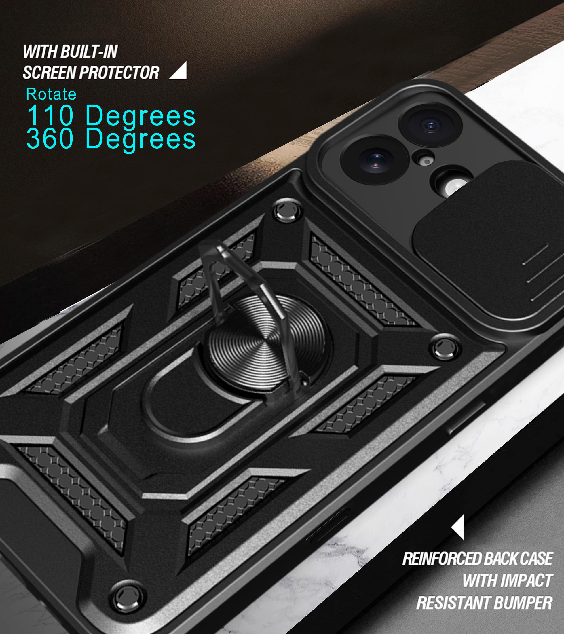 MOPAL iPhone 17 Stand Özellikli Sürgülü Darbelere Dayanıklı Slide Silikon Kılıf