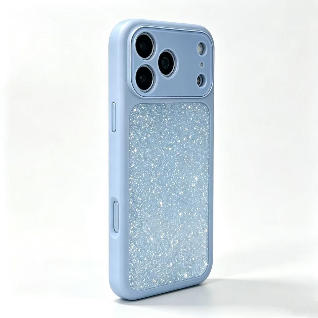 MOPAL iPhone 18 Pro Uyumlu Metal Tuşlu İçi Kadife Kutulu Taşlı Lara Silikon Telefon Kılıfı