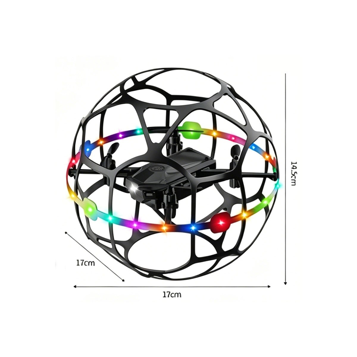 MOPAL Koruyucu Kafesli T36 Futbol Dronu, 360 ° Çevirme Hareketleri, İrtifa Sabitleme