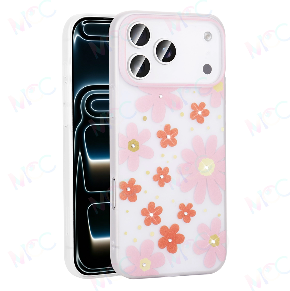 MOPAL Poco X7 Pro Uyumlu Taş İşlemeli Desenli Mat Yaz Silikon Telefon Kılıfı