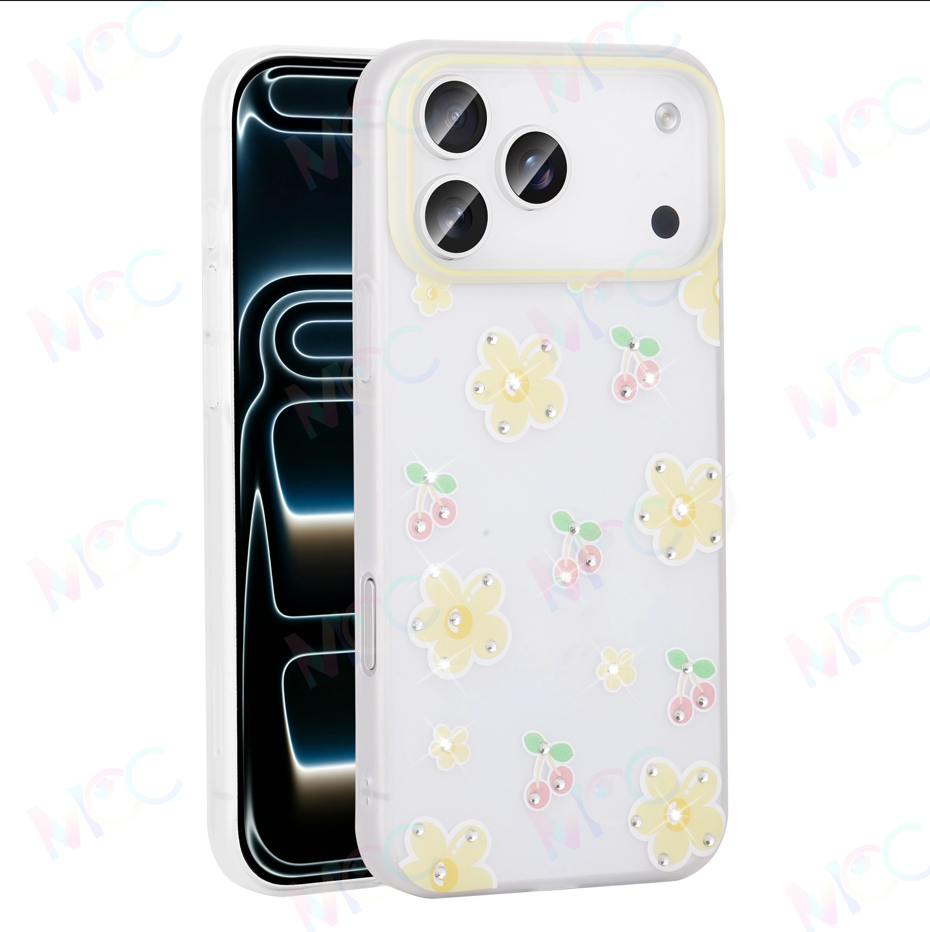 MOPAL Poco X7 Pro Uyumlu Taş İşlemeli Desenli Mat Yaz Silikon Telefon Kılıfı
