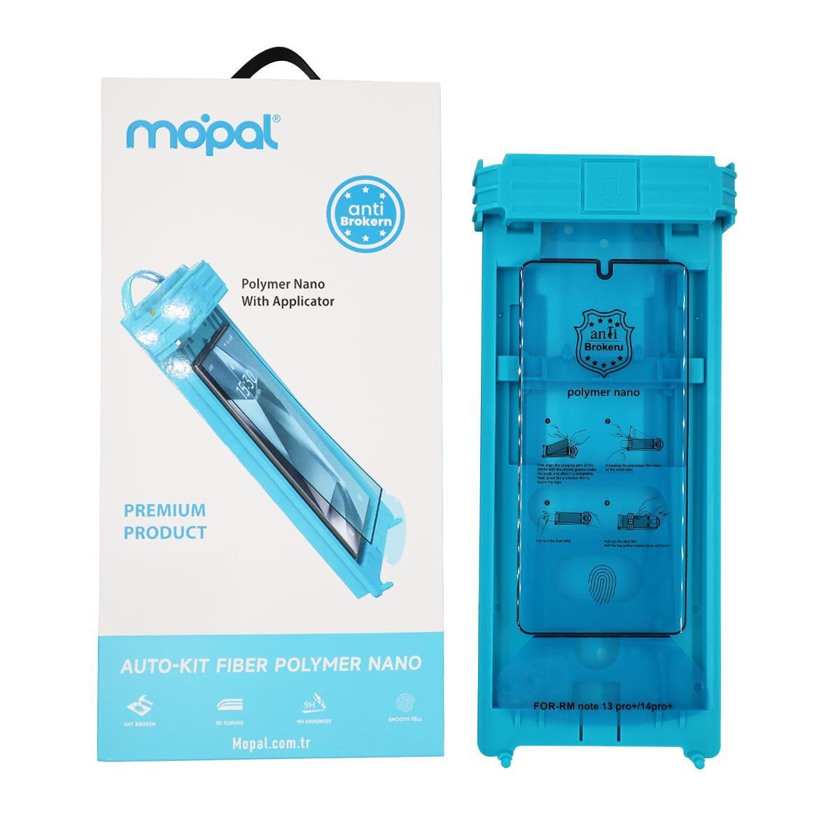MOPAL Redmi Note 13 Pro Plus Uyumlu 5 Adet Aparatlı Polimer Nano Teknolojili Anti Brokern Cam Ekran Koruyucu