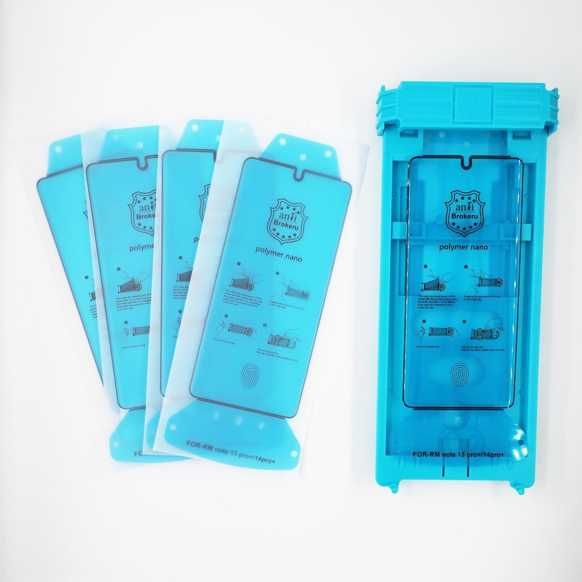 MOPAL Redmi Note 13 Pro Plus Uyumlu 5 Adet Aparatlı Polimer Nano Teknolojili Anti Brokern Cam Ekran Koruyucu