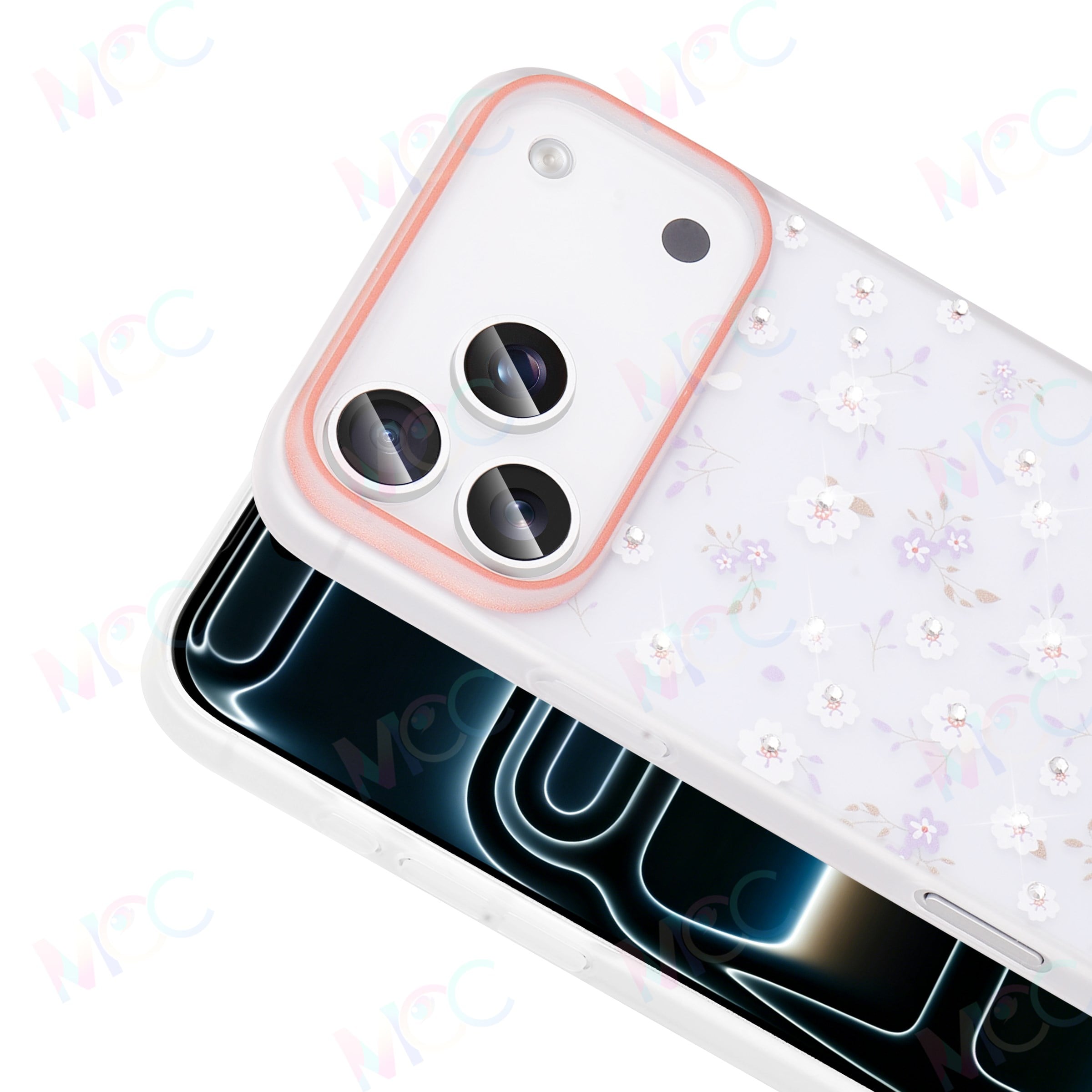 MOPAL Redmi Note 14 Pro Uyumlu Taş İşlemeli Desenli Mat Yaz Silikon Telefon Kılıfı