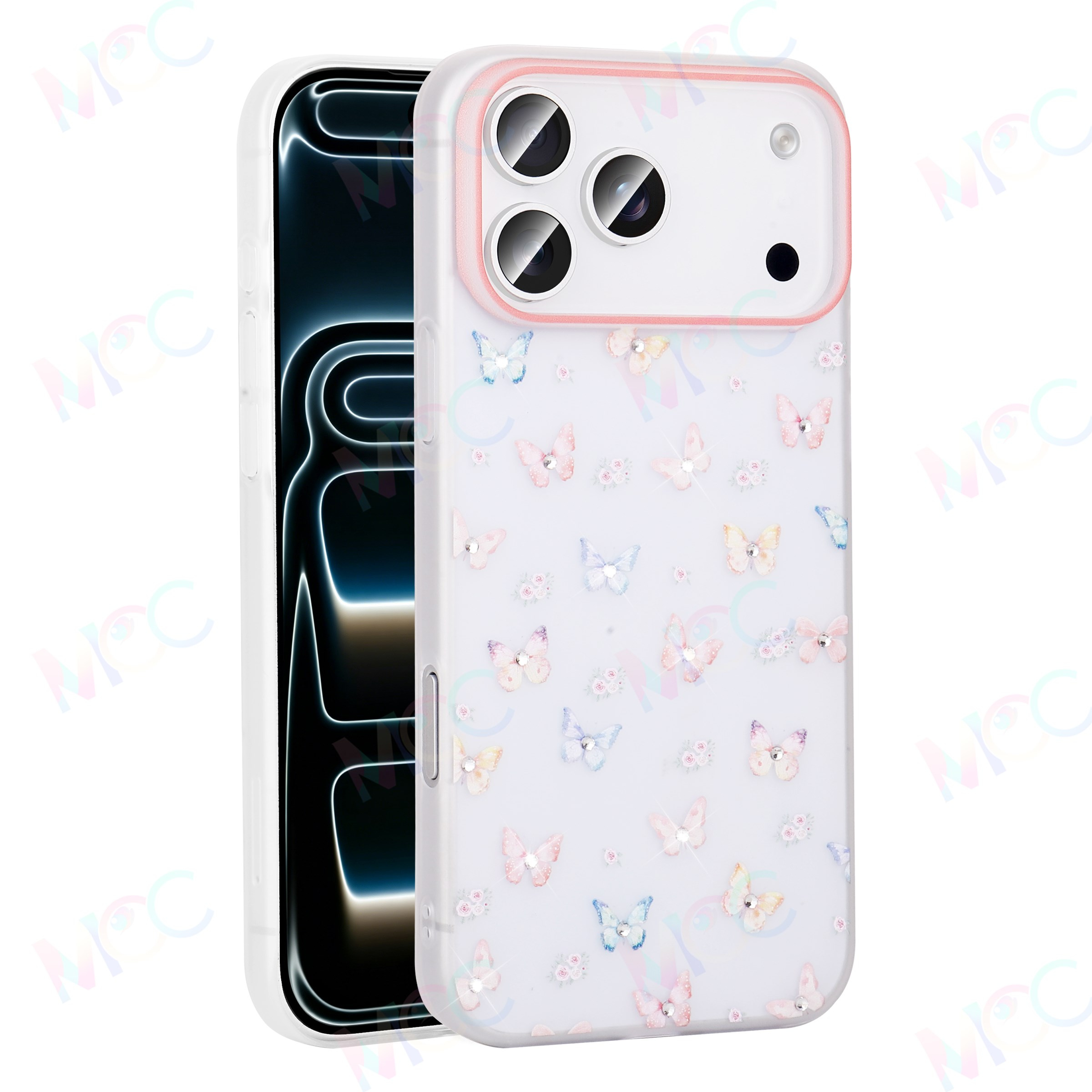 MOPAL Redmi Note 15 Pro 4G Uyumlu Taş İşlemeli Desenli Mat Yaz Silikon Telefon Kılıfı