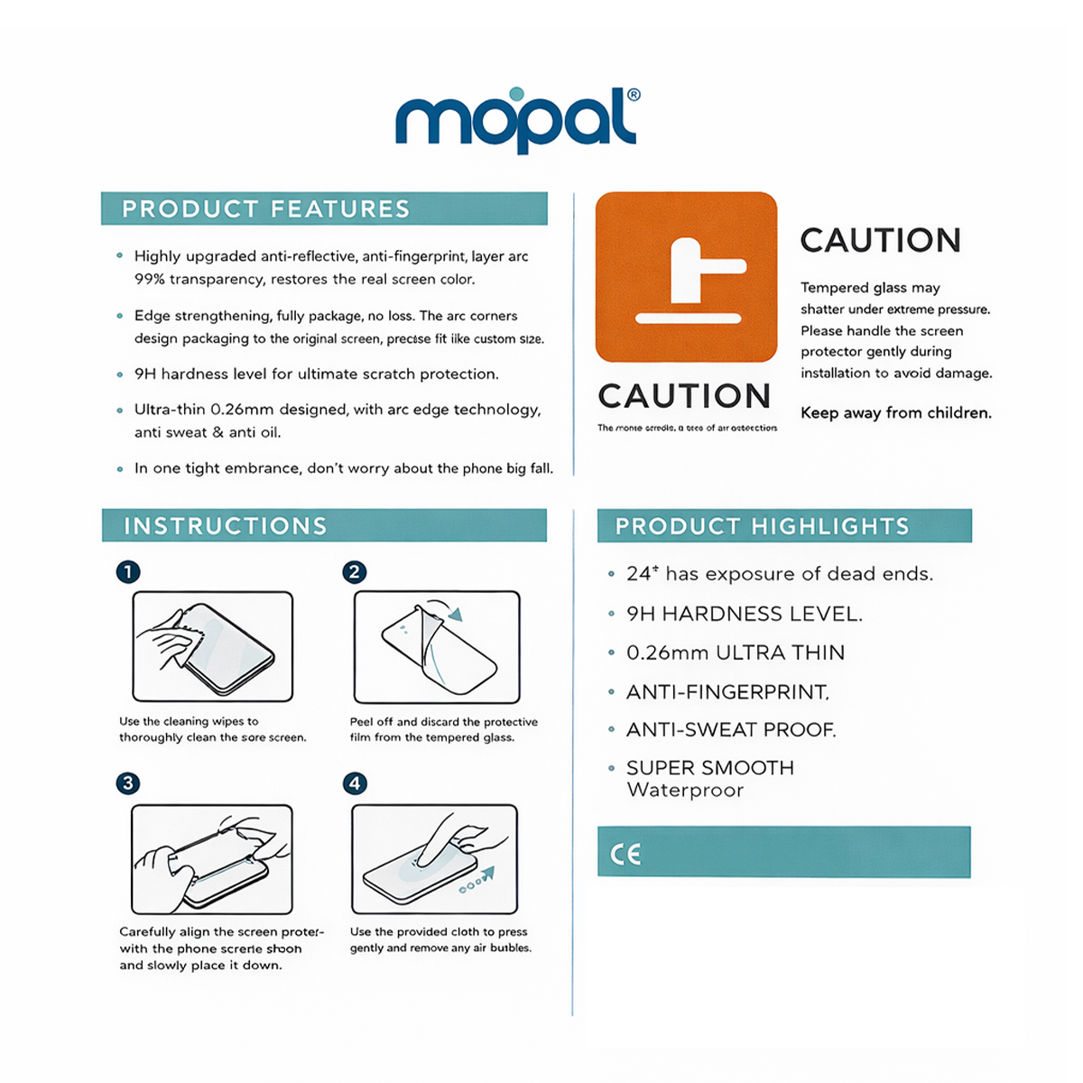 MOPAL Samsung S24 Ultra Uyumlu 0.2mm Anti-Static UnLock Temperli Cam Ekran Koruyucu
