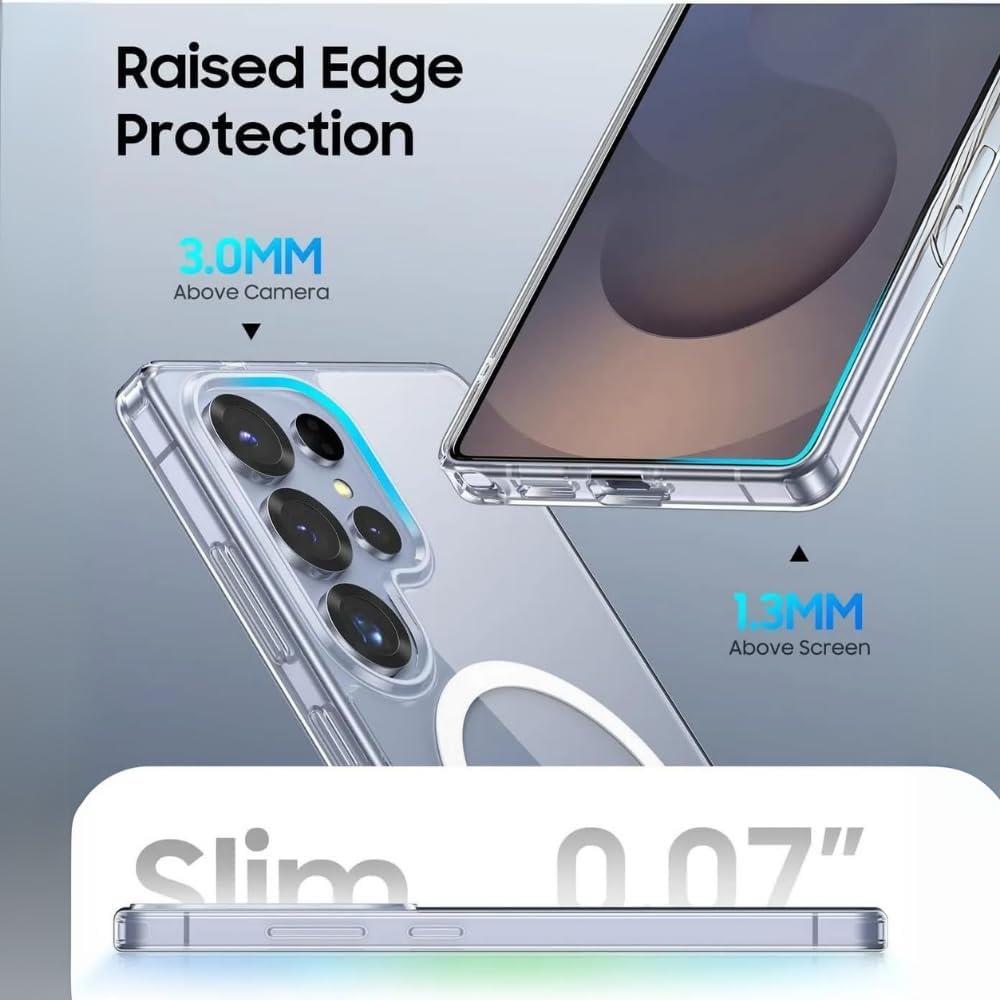 MOPAL Samsung S25 Ultra MagSafe Özellikli Şeffaf IQ Silikon Kılıf