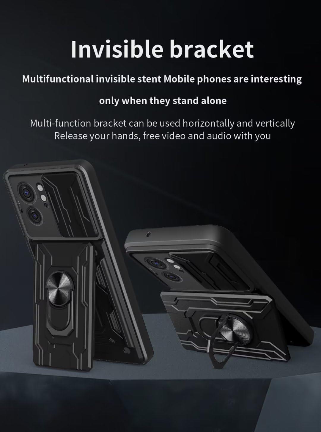 MOPAL Vivo Y36 Stand Özellikli Sürgülü Darbelere Dayanıklı Slide Silikon Kılıf