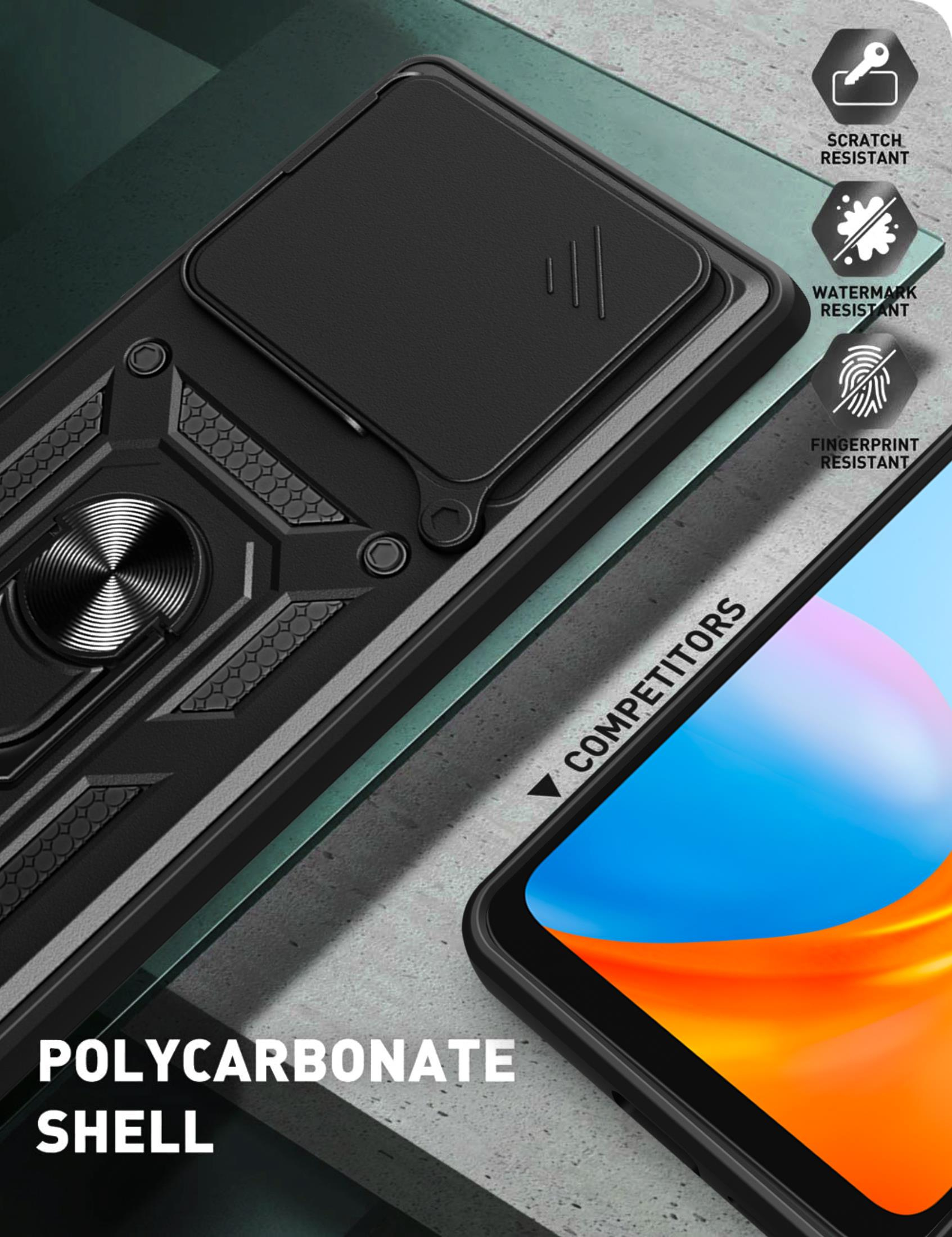 MOPAL Xiaomi Redmi Note 13 4G Stand Özellikli Sürgülü Darbelere Dayanıklı Slide Silikon Kılıf