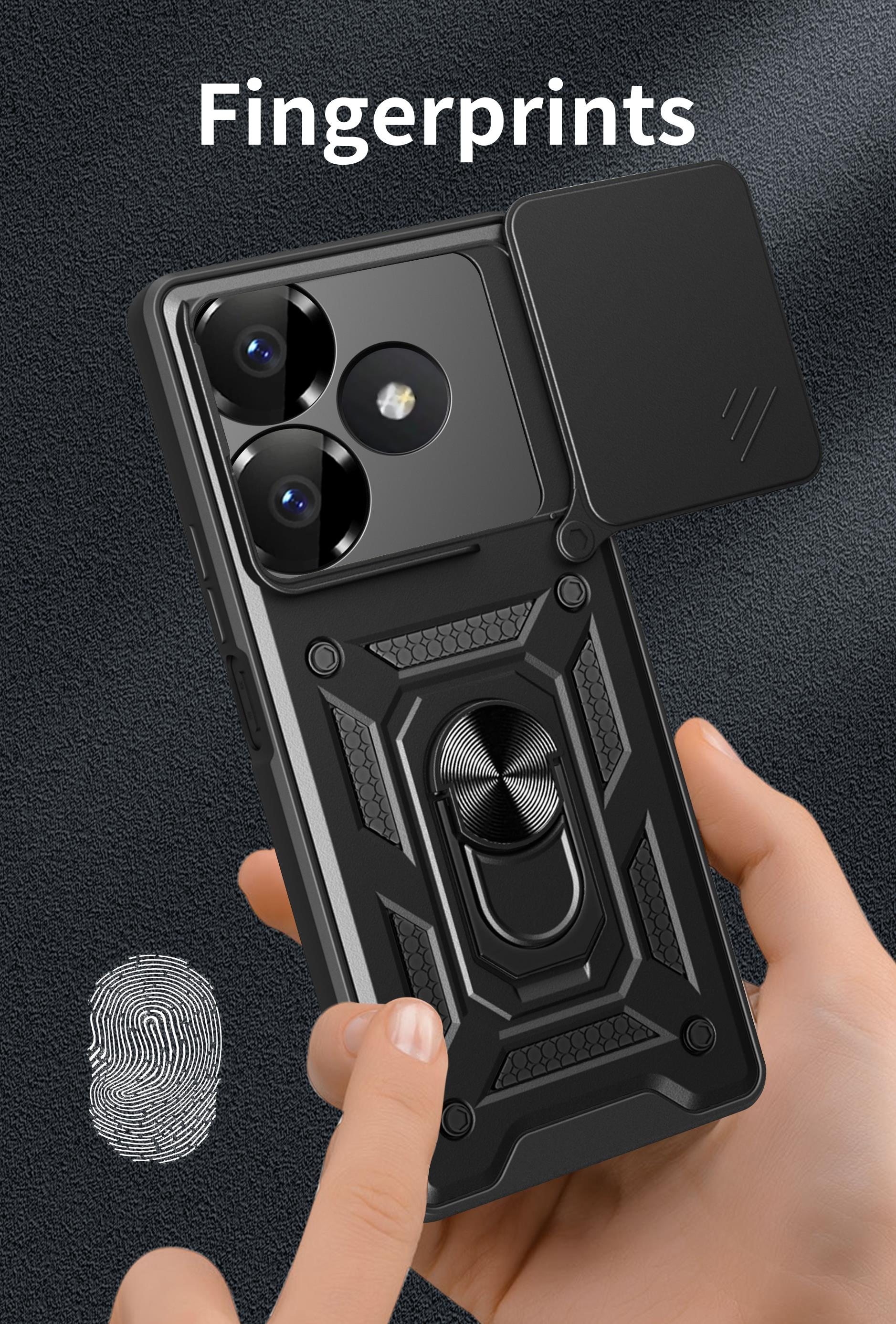 MOPAL Xiaomi Redmi Note 13 4G Stand Özellikli Sürgülü Darbelere Dayanıklı Slide Silikon Kılıf