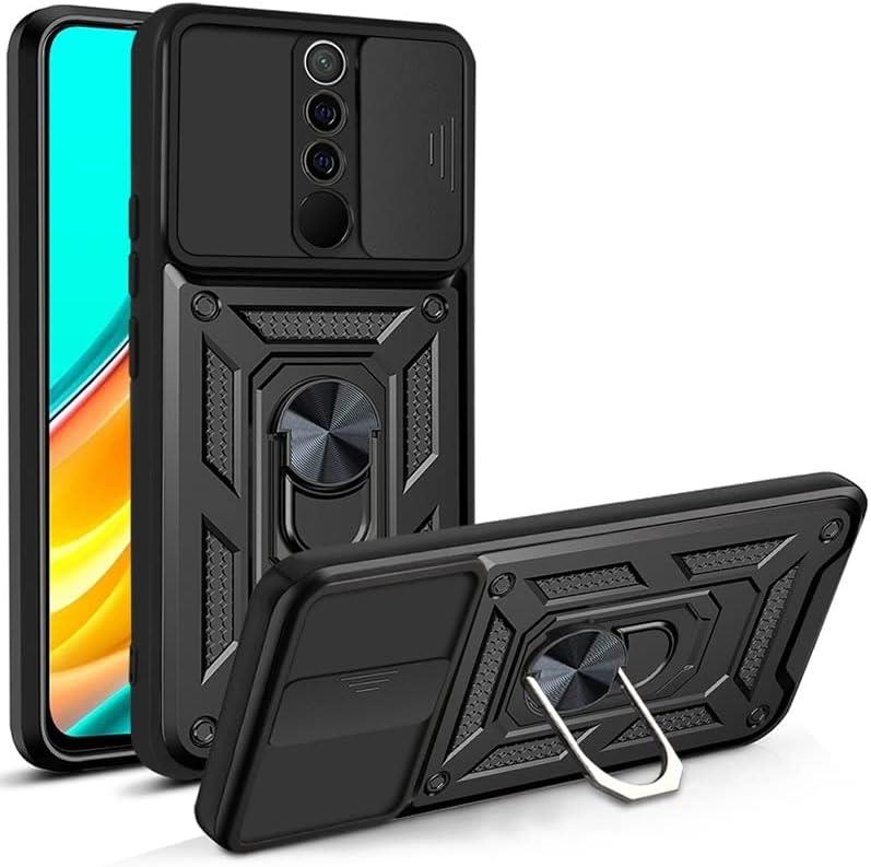 MOPAL Xiaomi Redmi Note 8 Pro Stand Özellikli Sürgülü Darbelere Dayanıklı Slide Silikon Kılıf