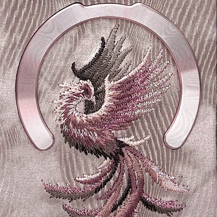 NIMMY iPhone 15 Pro 3D Gerçek Nakış işlemeli MagSafe Özellikli Fantasy Animal Phoenix Silikon Kılıf