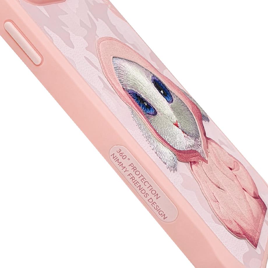 NIMMY iPhone 15 Pro 3D Gerçek Nakış işlemeli Fashion Pet Tavşanlı Silikon Kılıf