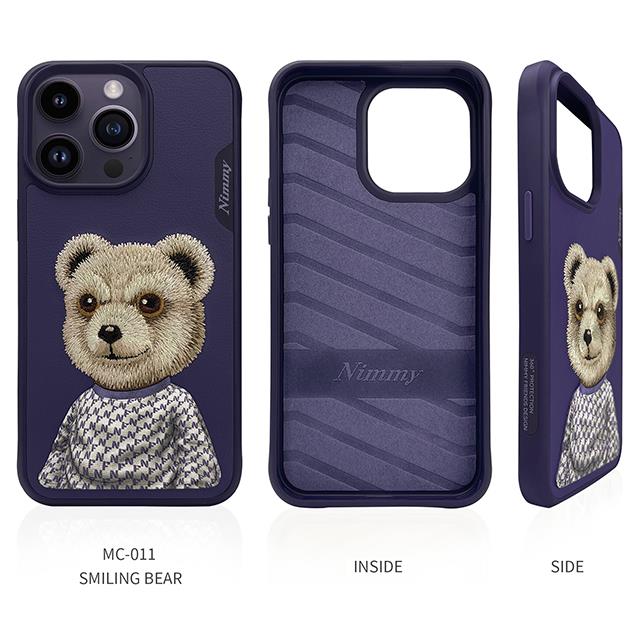 NIMMY iPhone 15 Pro 3D Gerçek Nakış işlemeli Fashion Pet Ayıcıklı Silikon Kılıf