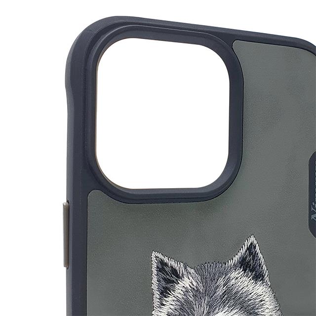 NIMMY iPhone 15 Pro Max 3D Gerçek Nakış işlemeli Fashion Pet Kurtlu Silikon Kılıf