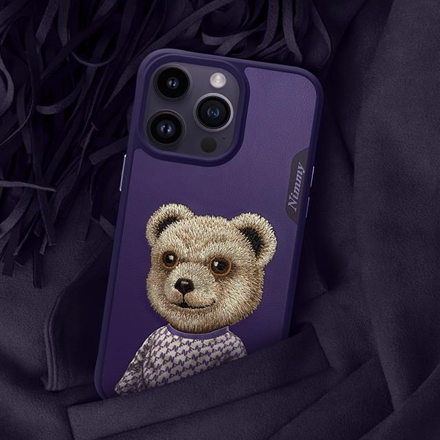 NIMMY iPhone 15 Pro Max 3D Gerçek Nakış işlemeli Fashion Pet Ayıcıklı Silikon Kılıf