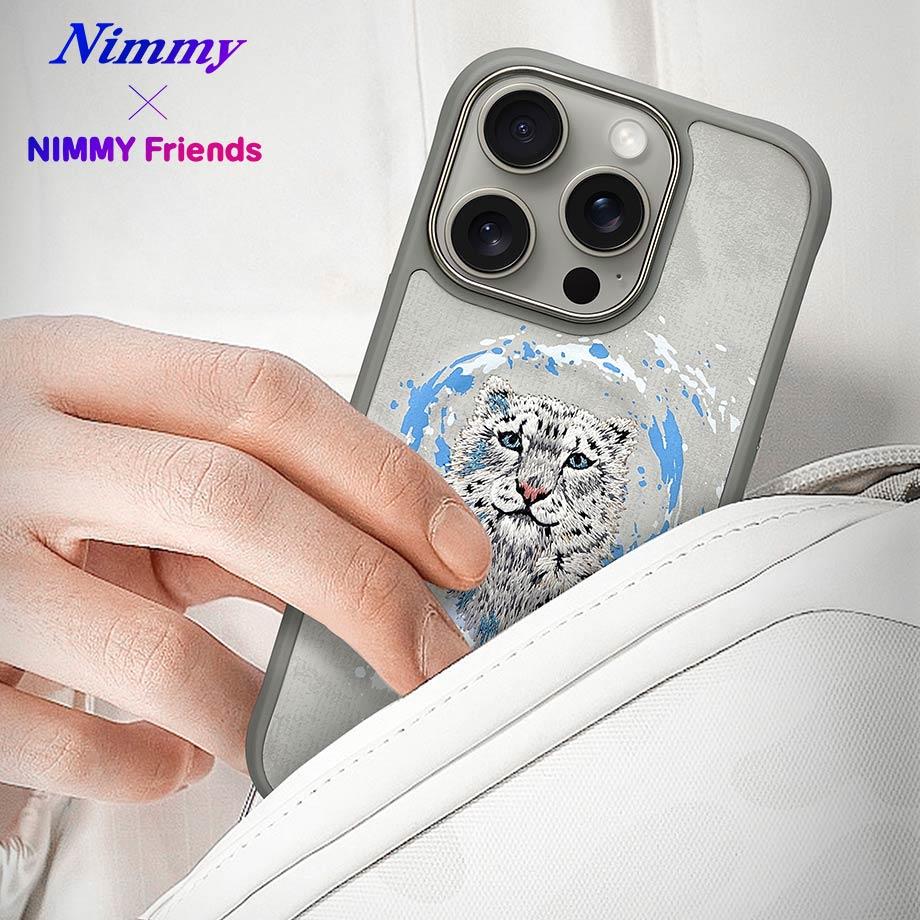 NIMMY iPhone 16 Pro 3D Suni Deri Üstüne Gerçek Nakış İşlemeli Dazzling 2.0 Leopar Silikon Kılıf