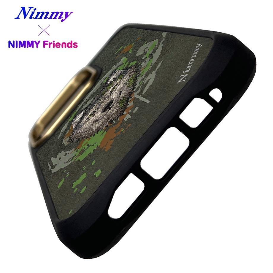 NIMMY iPhone 16 Pro Max 3D Suni Deri Üstüne Gerçek Nakış İşlemeli Dazzling 2.0 Kurt Silikon Kılıf